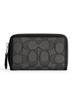 Coach Women's Boxed Small Zip Around Card Case In Signature Jacquard