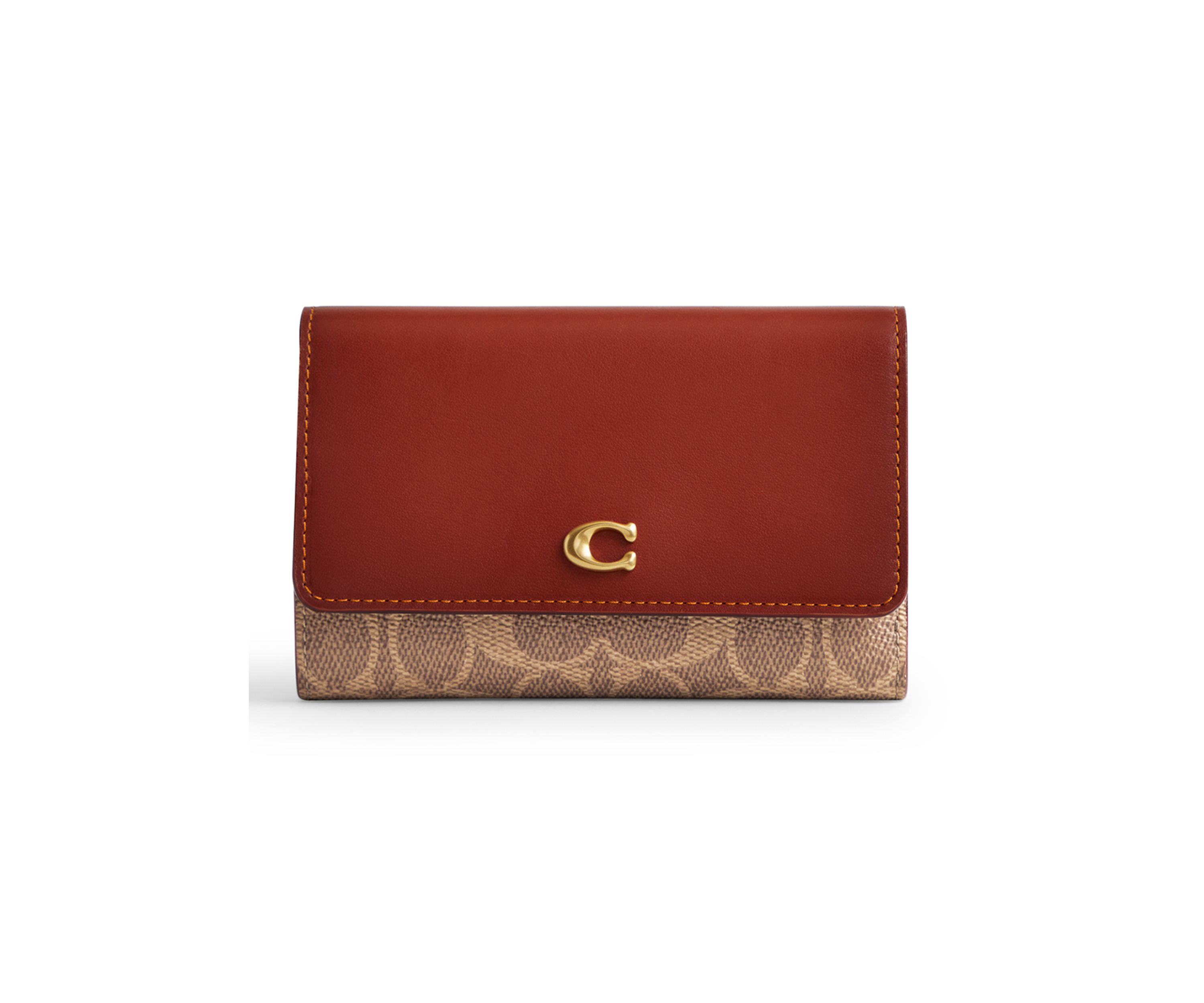   Coated Canvas Signature Essential Medium Flap Wallet 