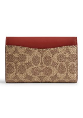   Coated Canvas Signature Essential Medium Flap Wallet 