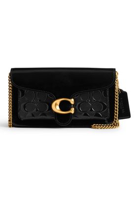 Patent Signature Leather Tabby Chain Clutch