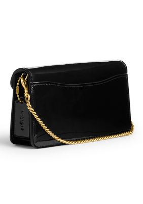 Patent Signature Leather Tabby Chain Clutch