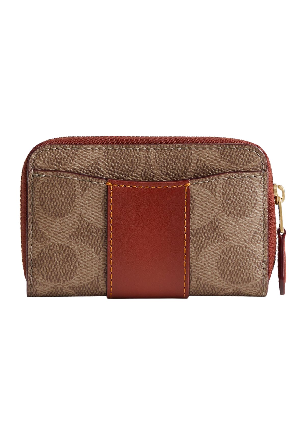 Essential Small Zip Around Card Case in Signature Canvas