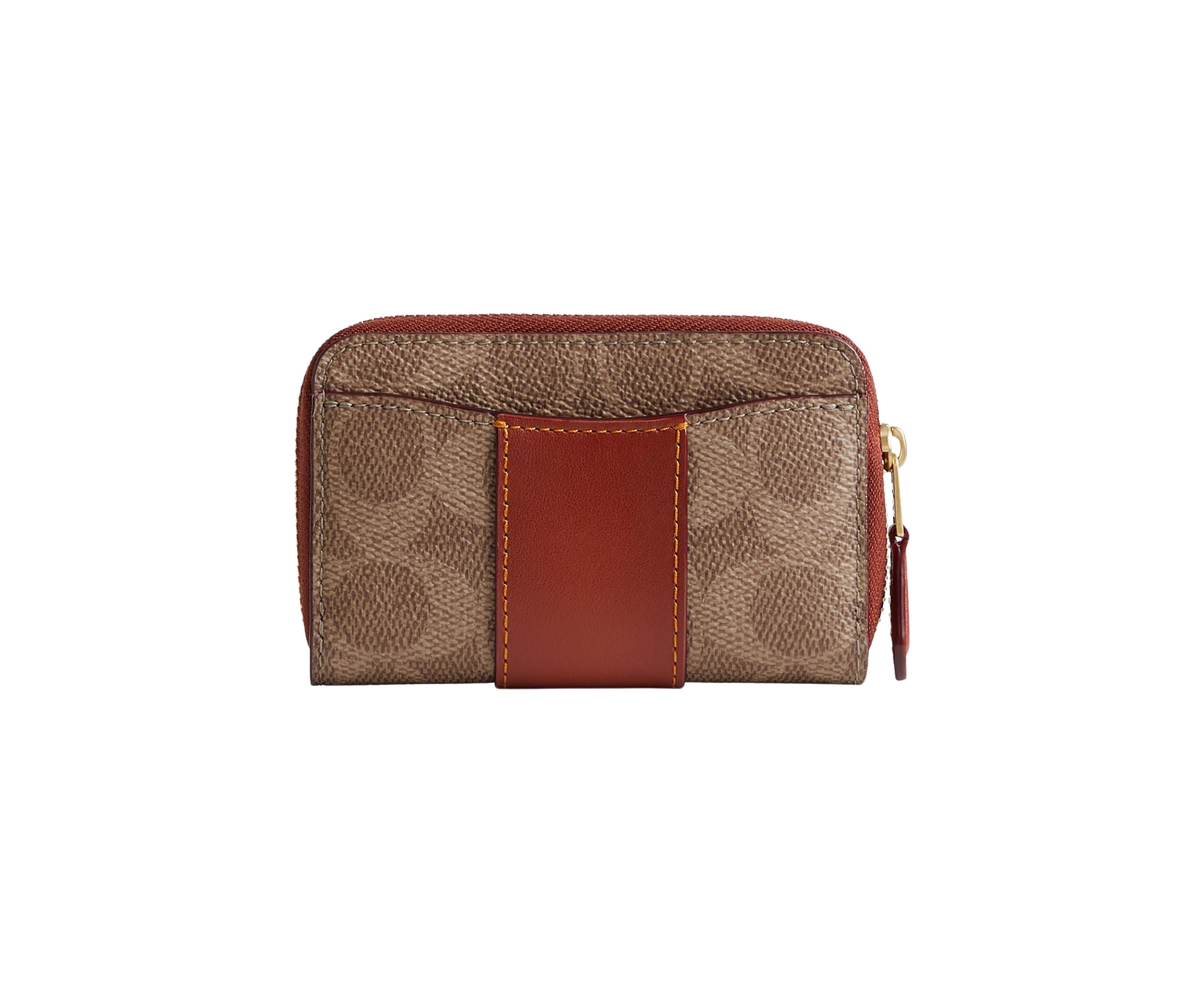 Essential Small Zip Around Card Case in Signature Canvas