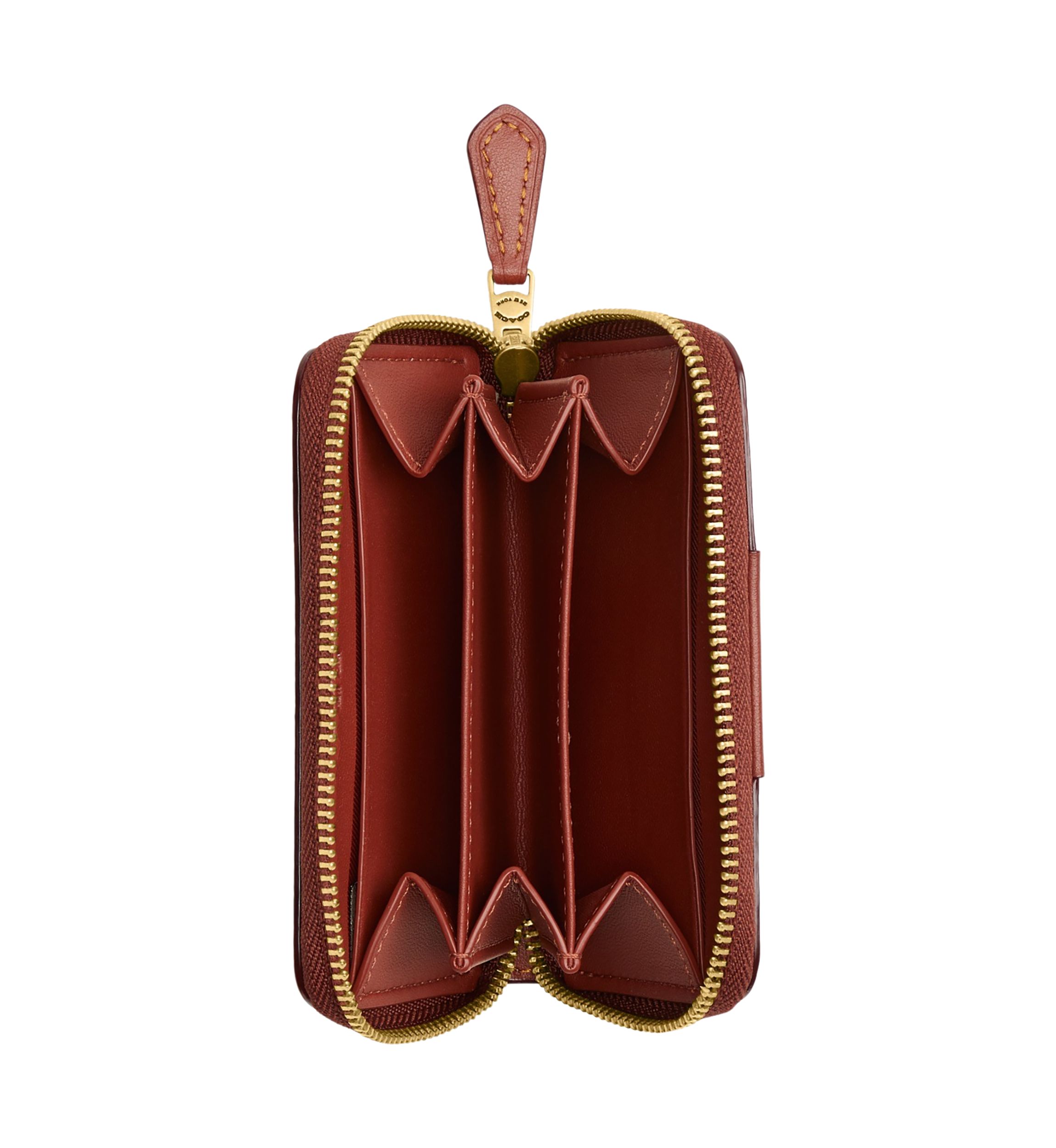 Essential Small Zip Around Card Case in Signature Canvas