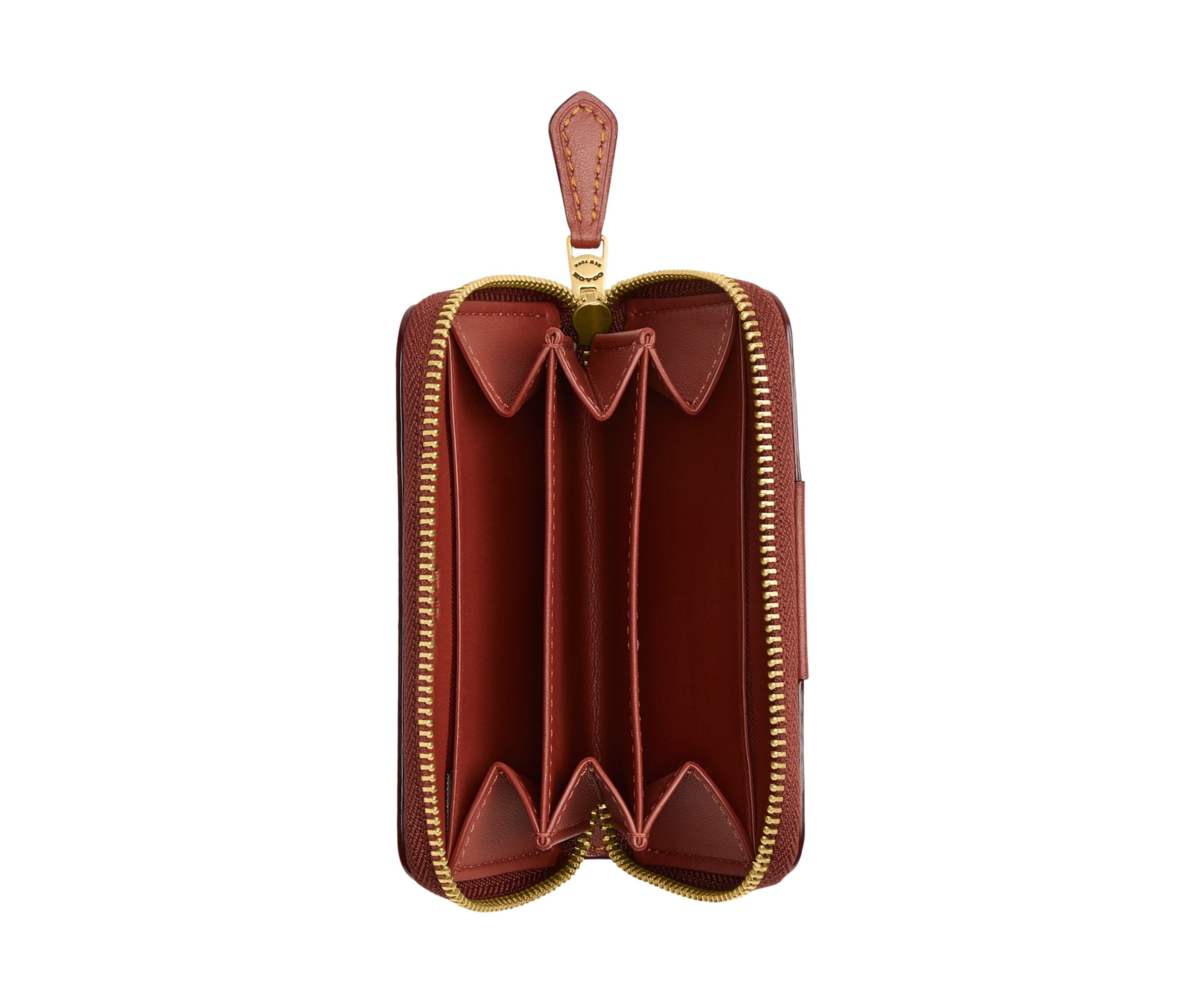 Essential Small Zip Around Card Case in Signature Canvas