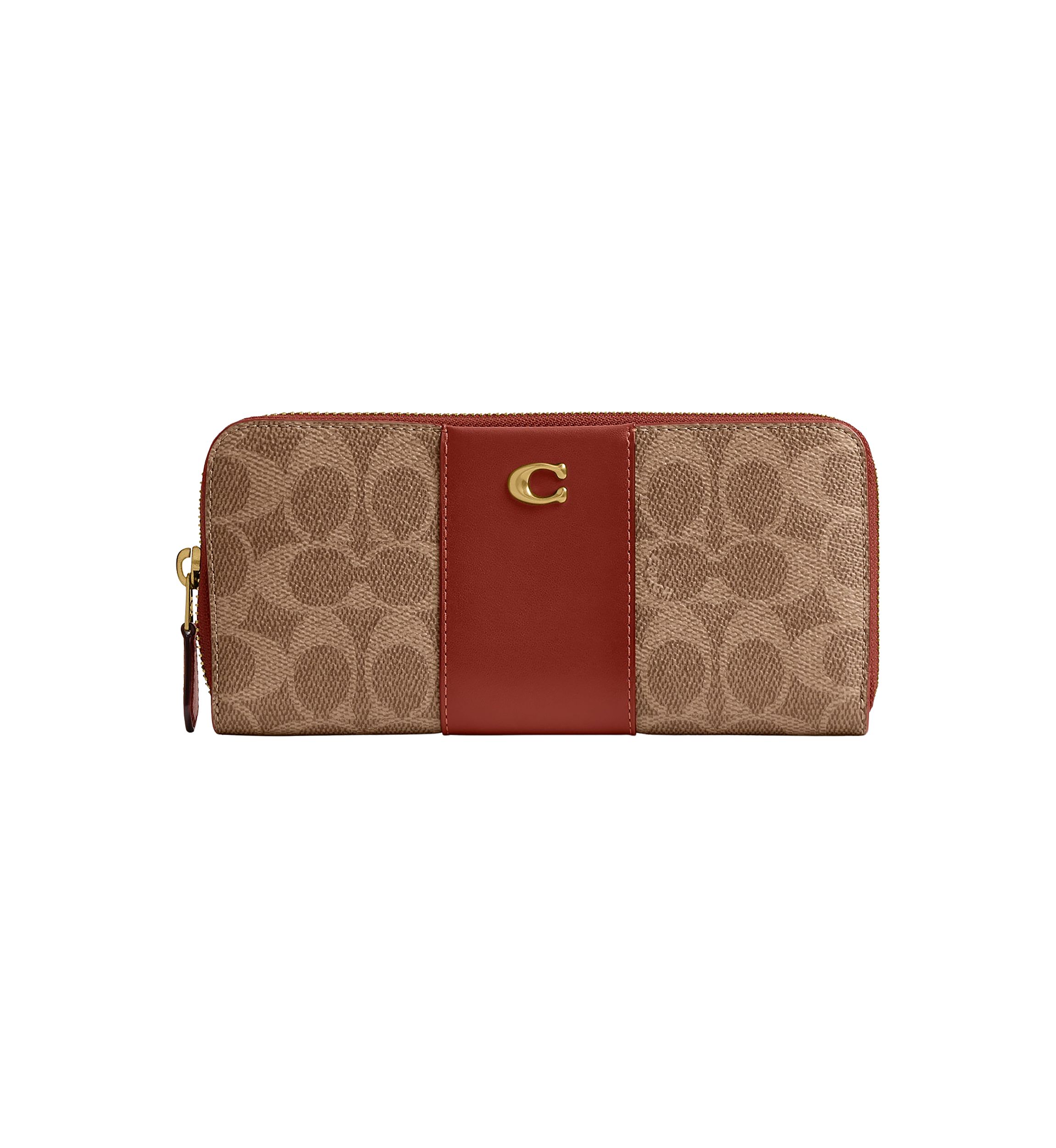 Essential Slim Accordion Zip Wallet in Signature Canvas