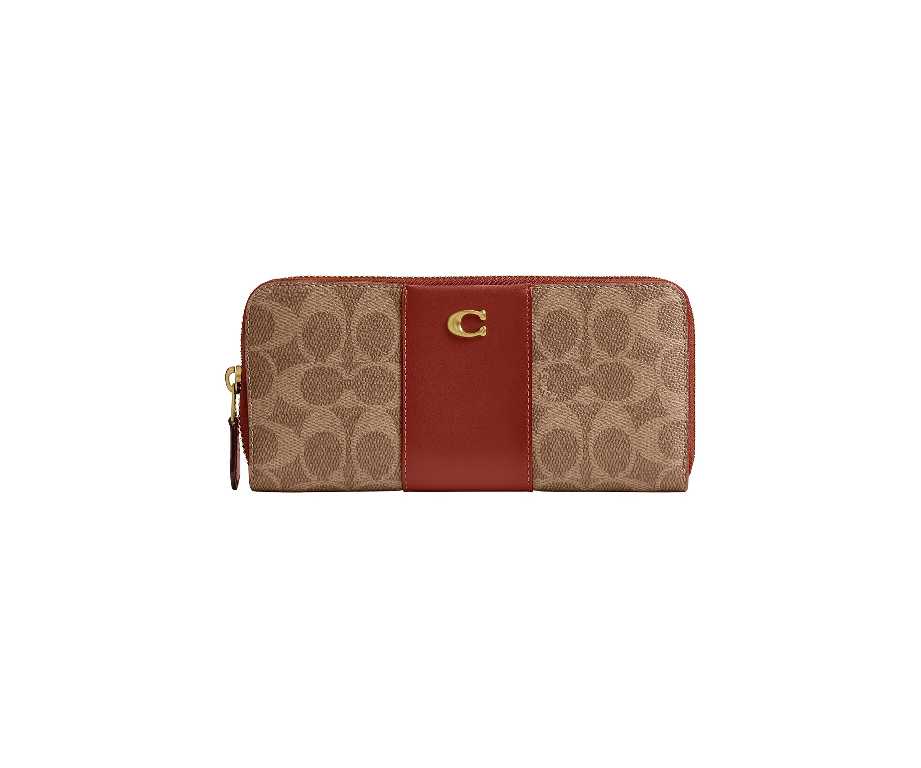 Essential Slim Accordion Zip Wallet in Signature Canvas