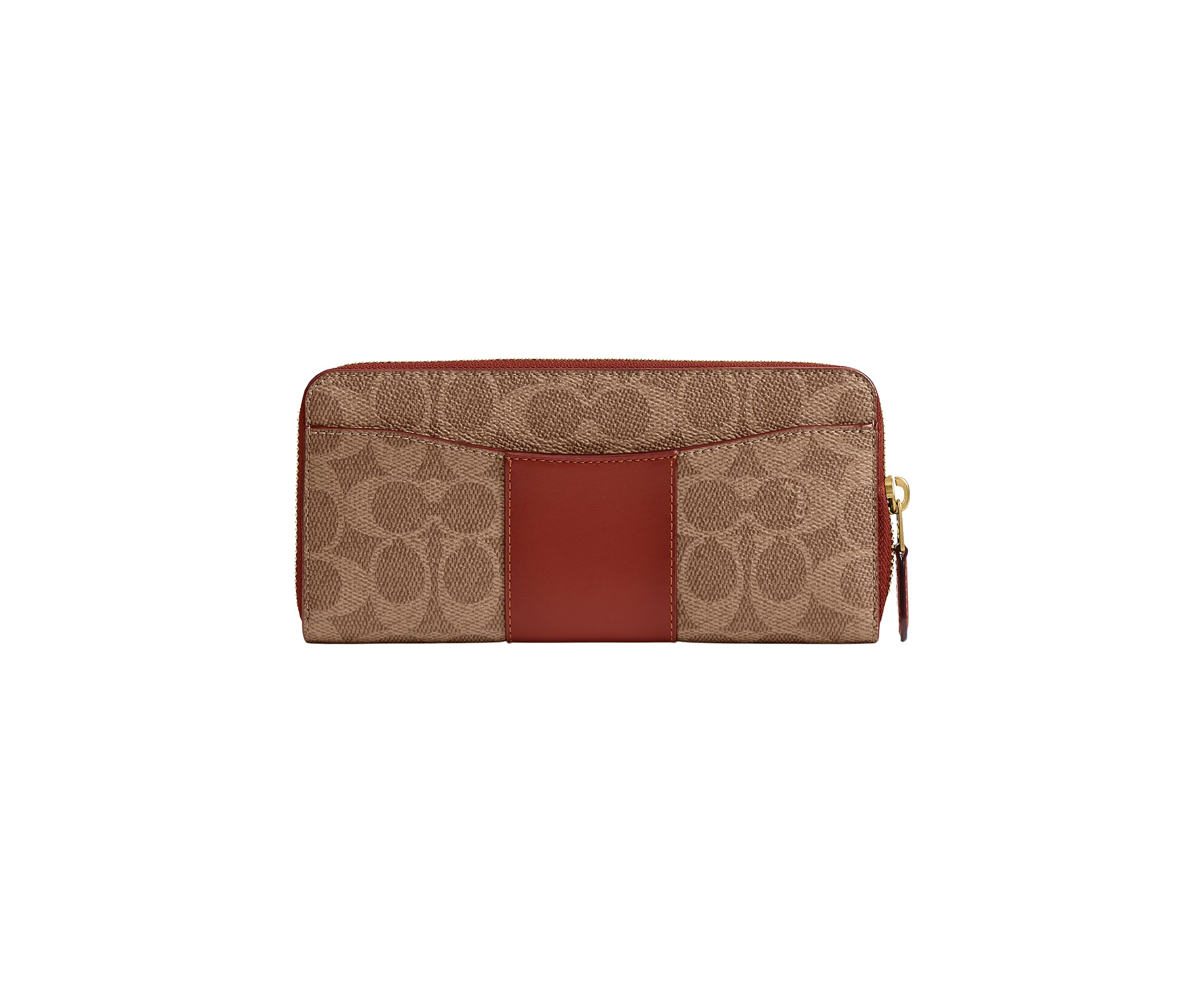 Essential Slim Accordion Zip Wallet in Signature Canvas