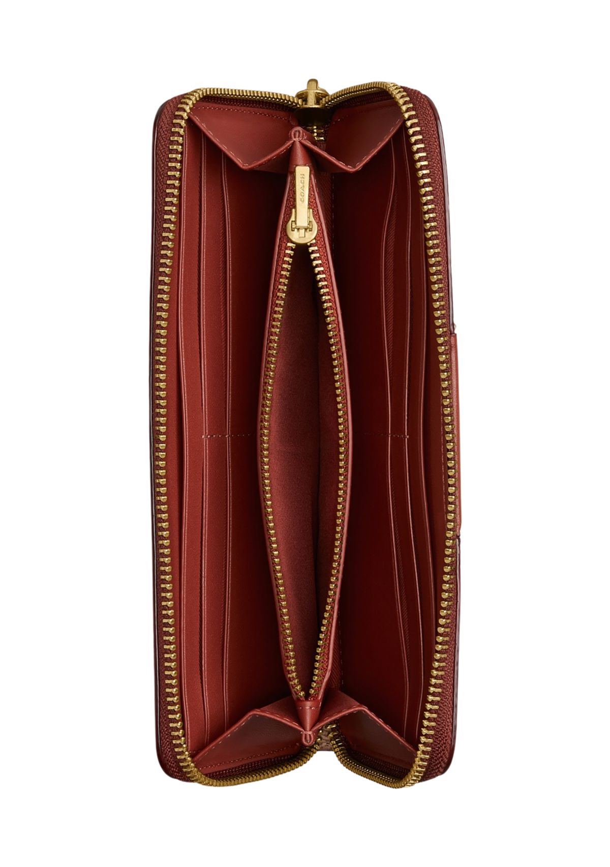 Essential Slim Accordion Zip Wallet in Signature Canvas