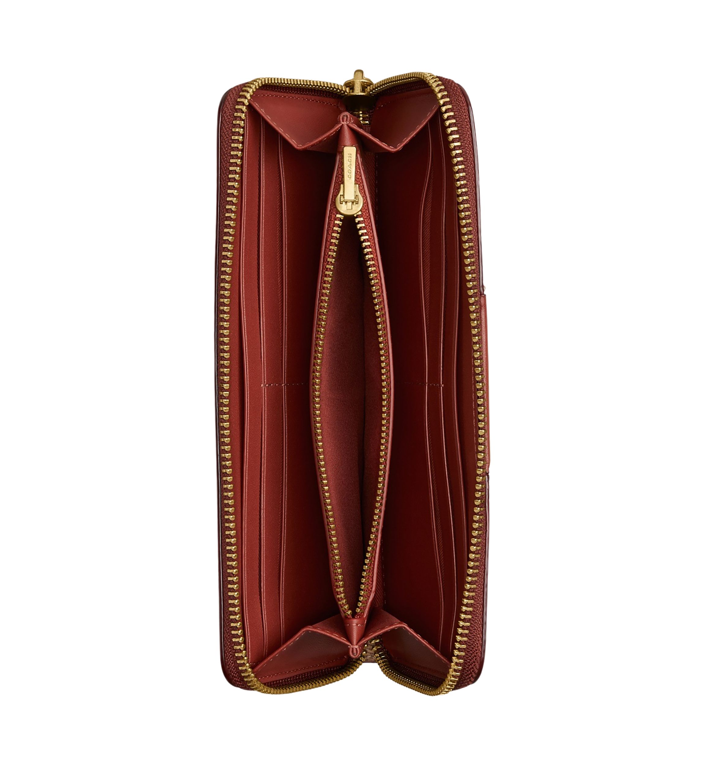 Essential Slim Accordion Zip Wallet in Signature Canvas