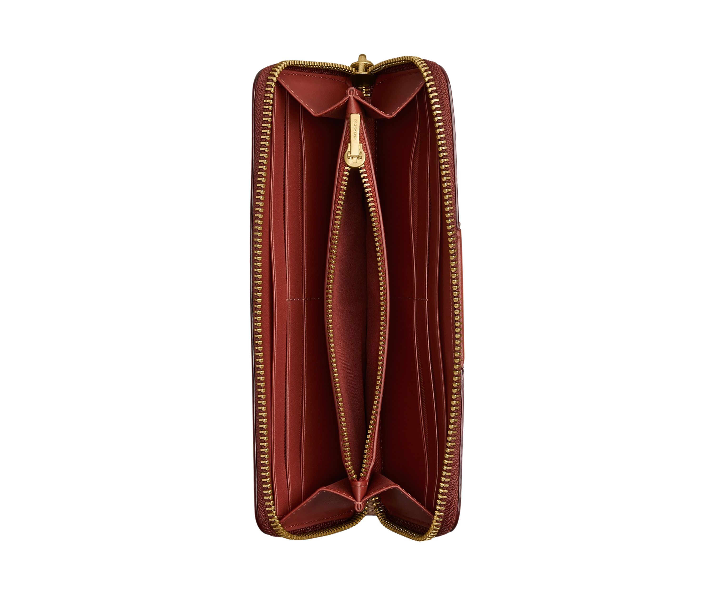 Essential Slim Accordion Zip Wallet in Signature Canvas