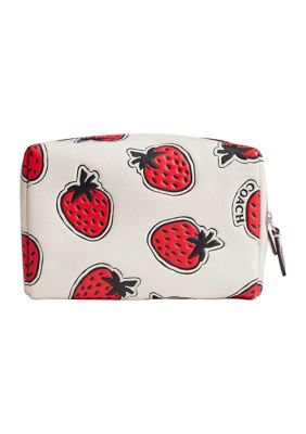Essential Cosmetic Pouch with Strawberry Print 