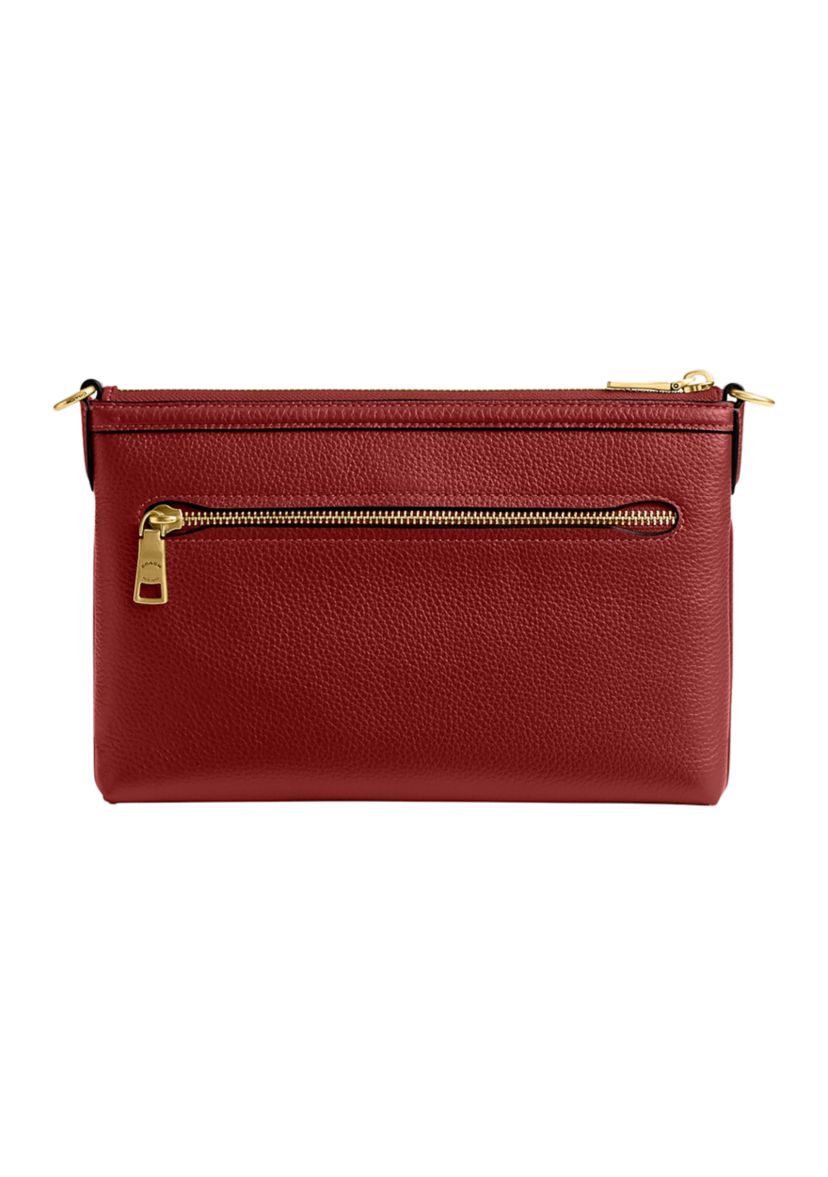 Refined Pebble Leather Legacy Zip Top Crossbody 