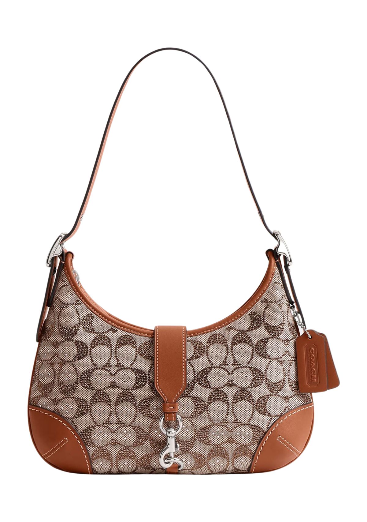 Hamptons Hobo Bag in Crystal Signature Jacquard
