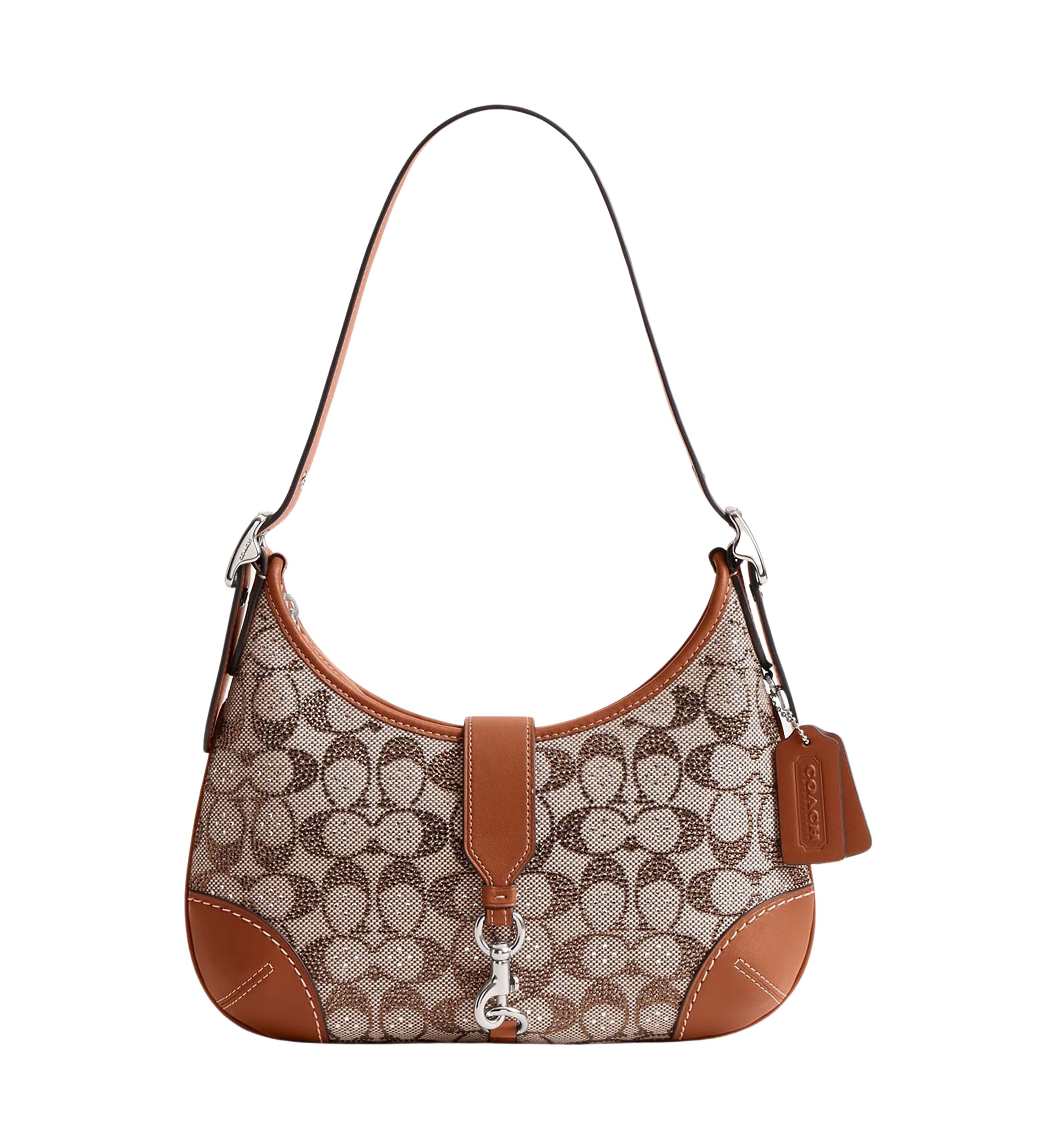 Hamptons Hobo Bag in Crystal Signature Jacquard