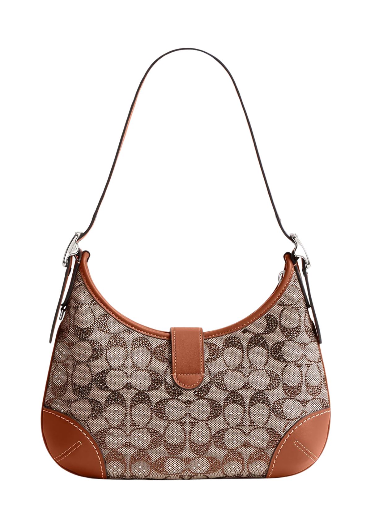 Hamptons Hobo Bag in Crystal Signature Jacquard