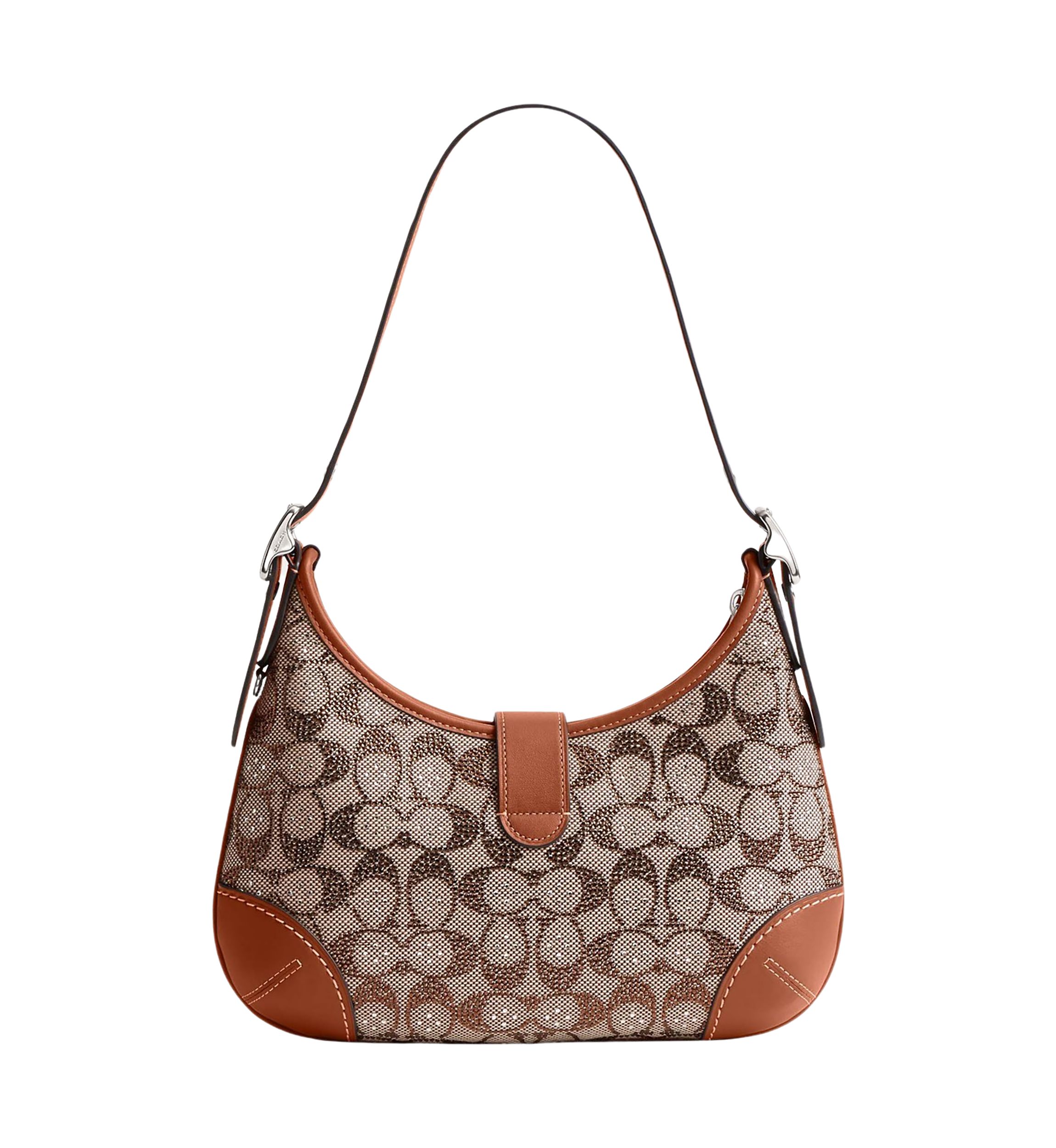Hamptons Hobo Bag in Crystal Signature Jacquard