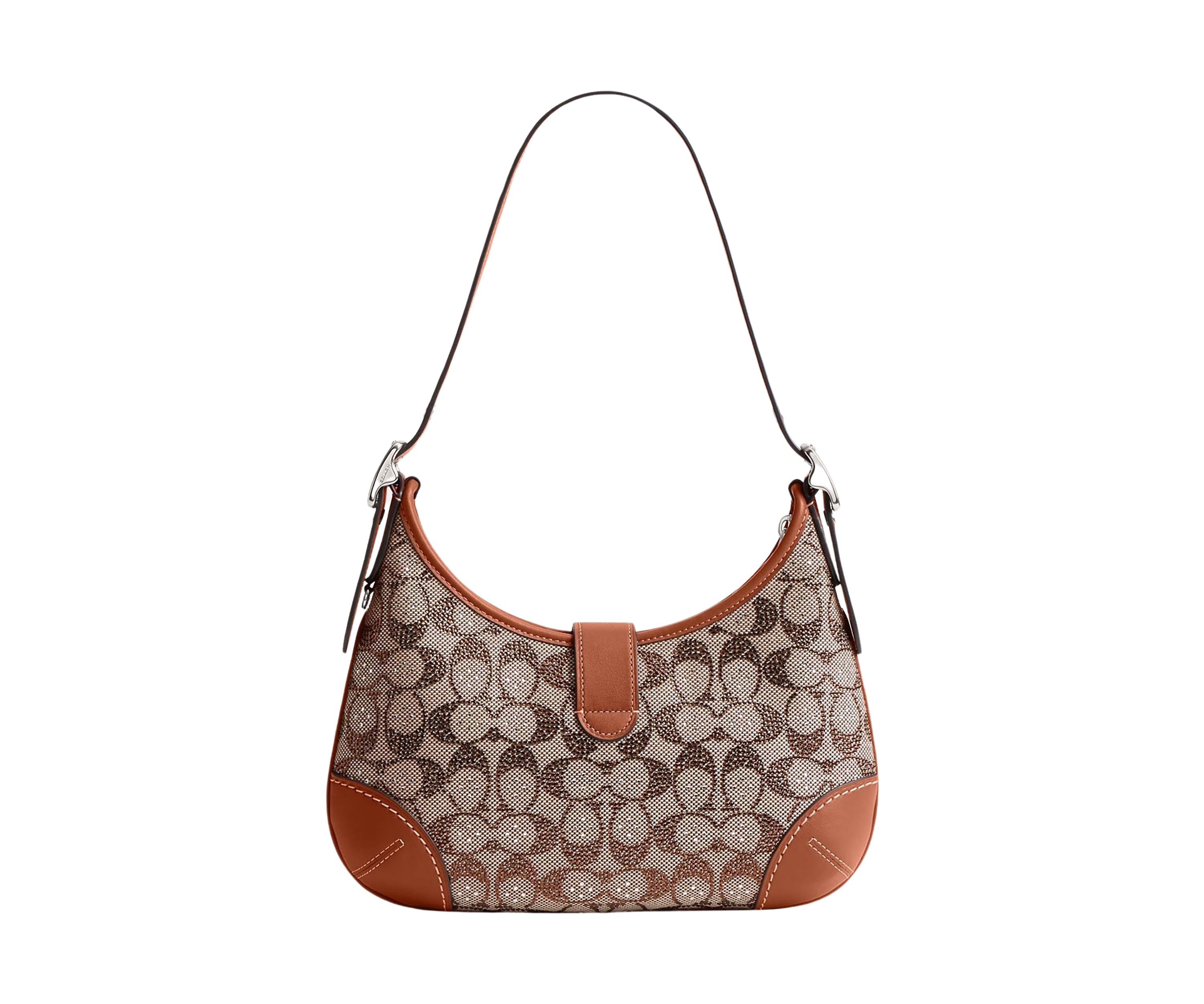 Hamptons Hobo Bag in Crystal Signature Jacquard