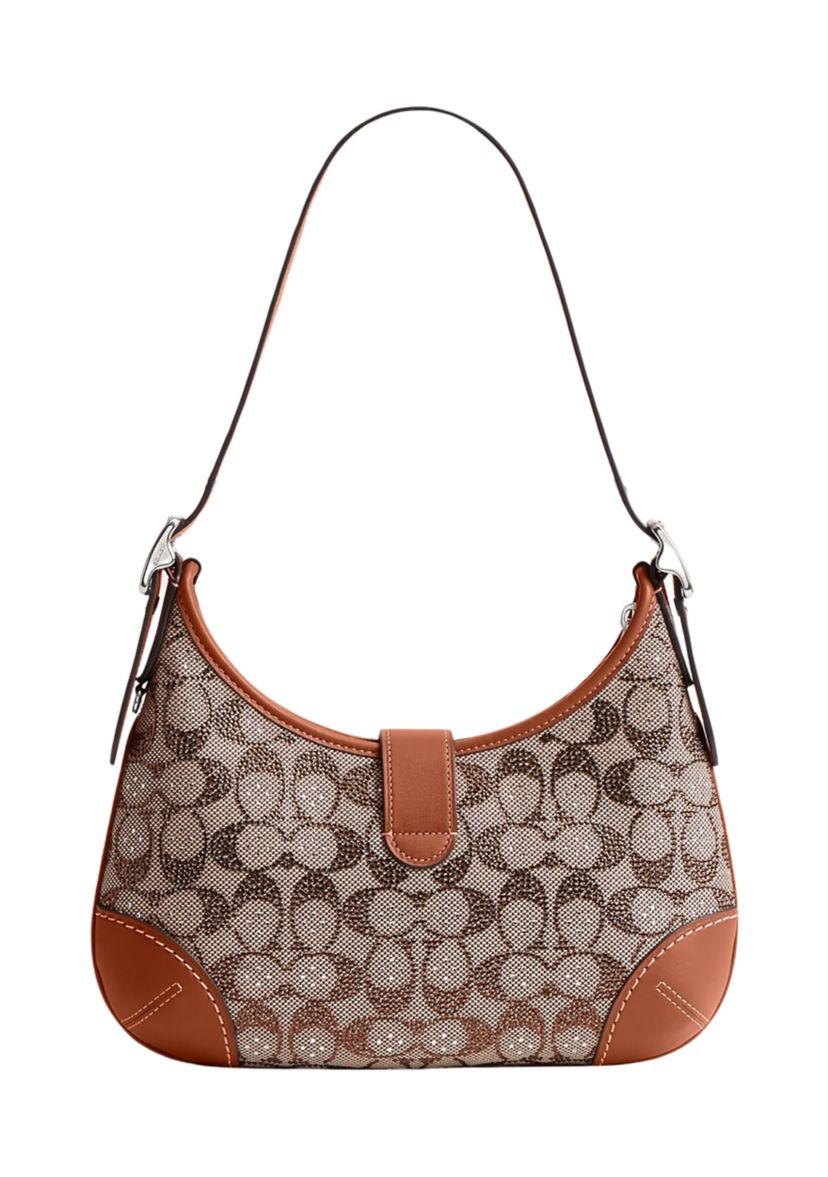Hamptons Hobo Bag in Crystal Signature Jacquard