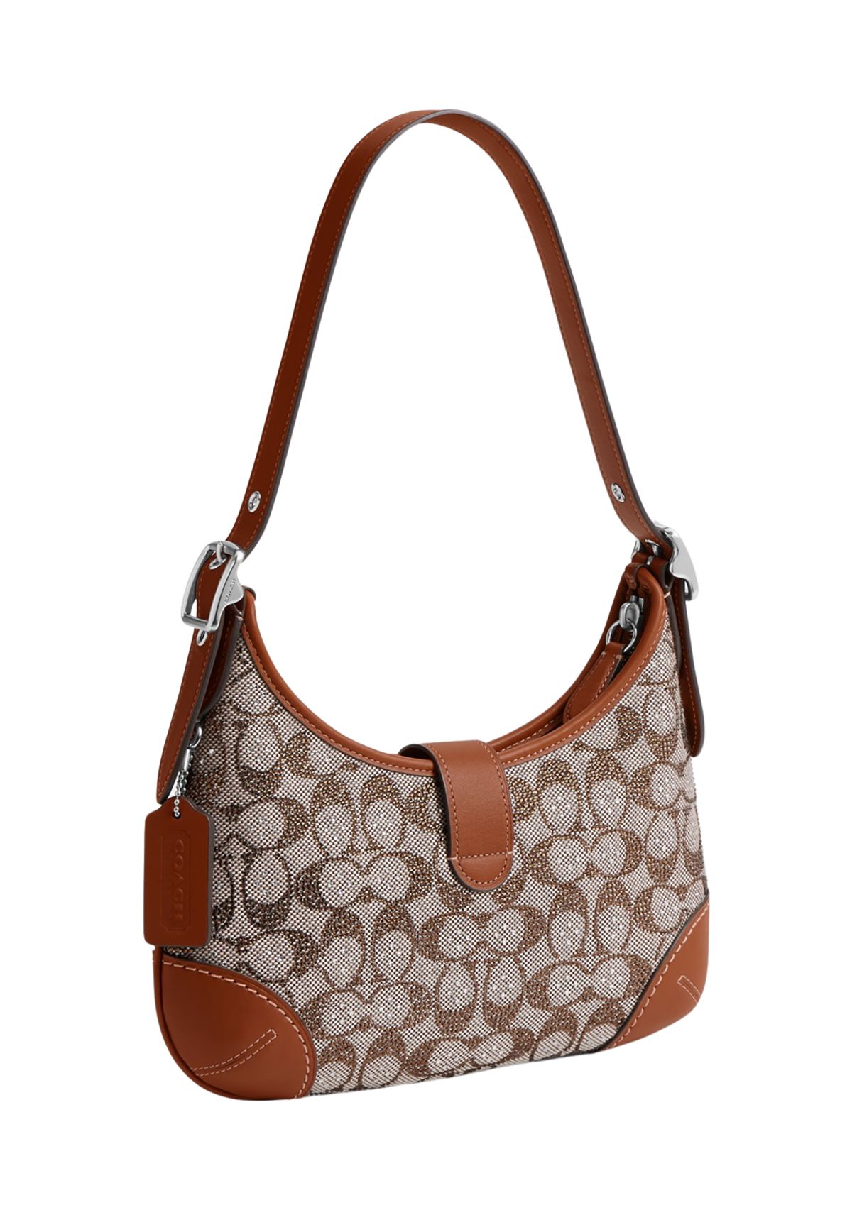 Hamptons Hobo Bag in Crystal Signature Jacquard