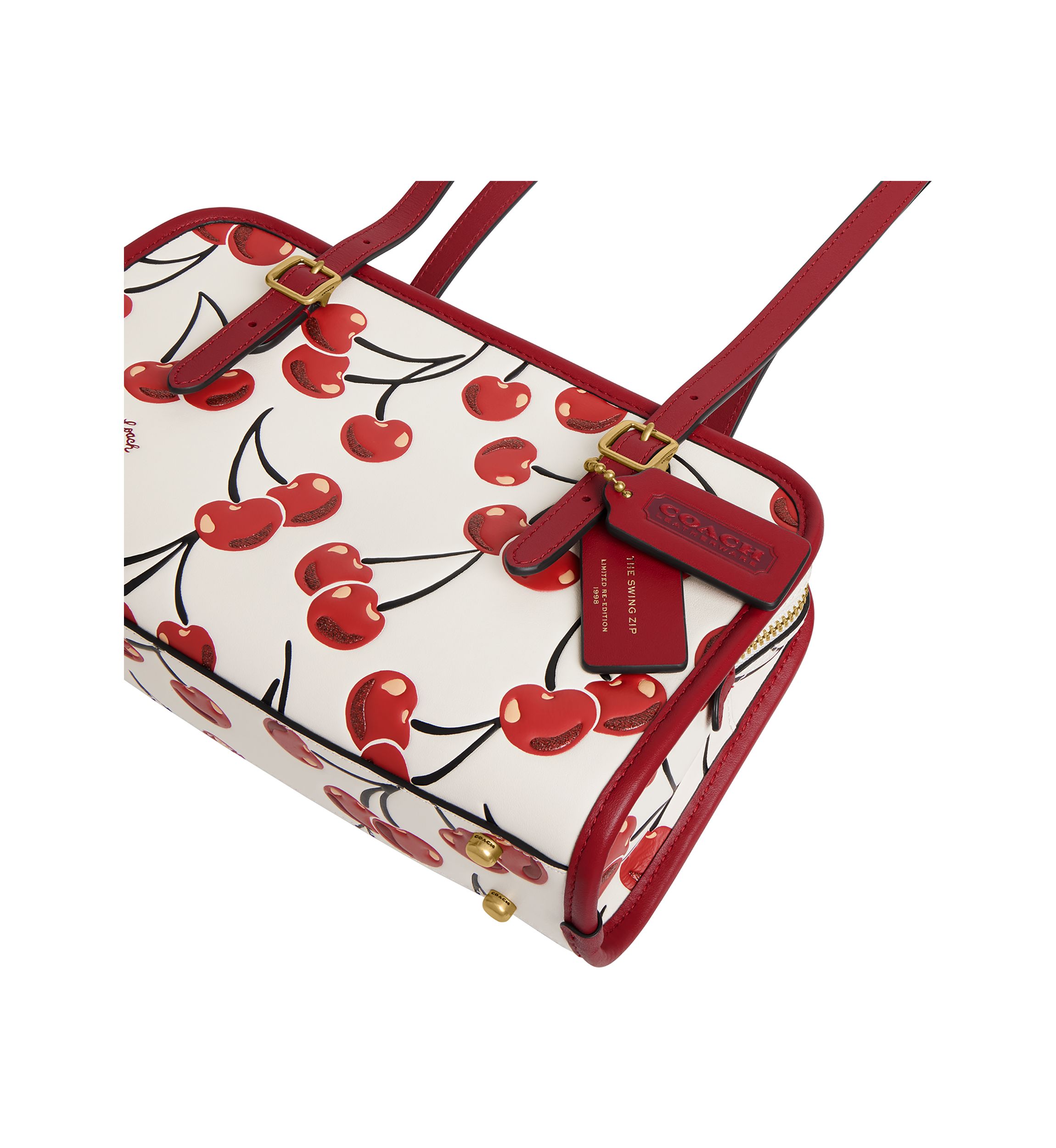 Swing Zip Bag with Cherry Print