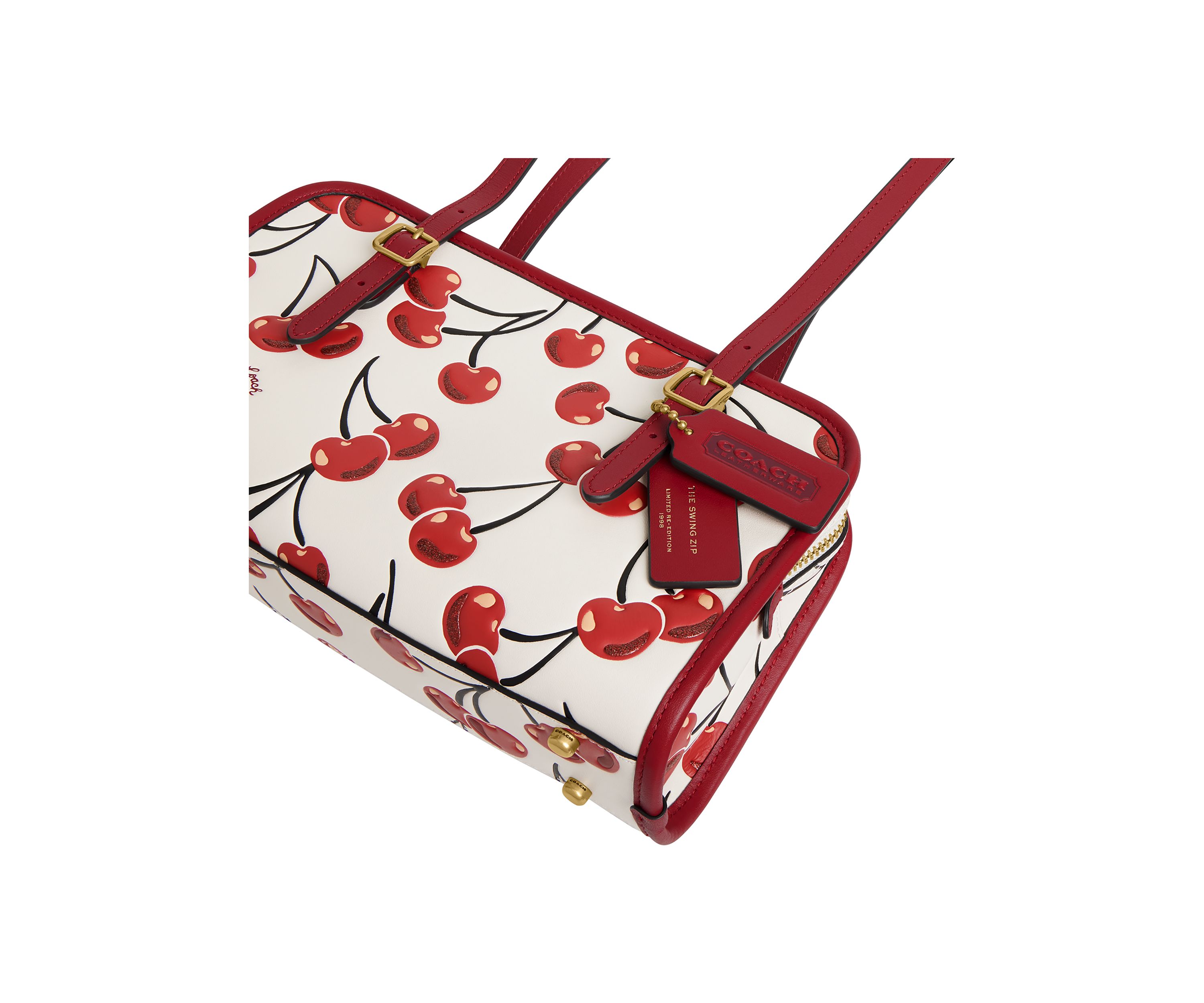 Swing Zip Bag with Cherry Print