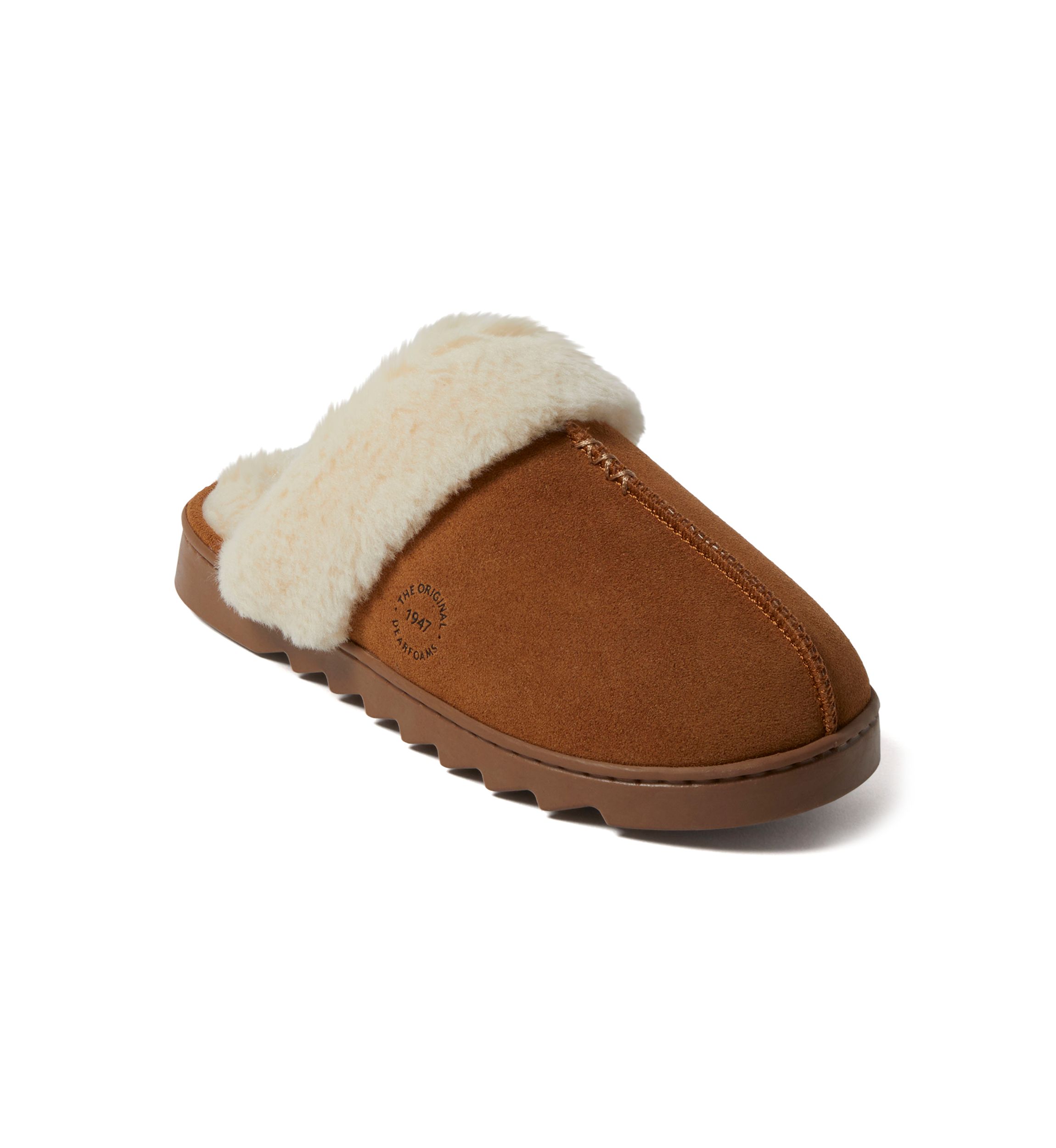 Helene Genuine Leather Seuede Scuff Slippers