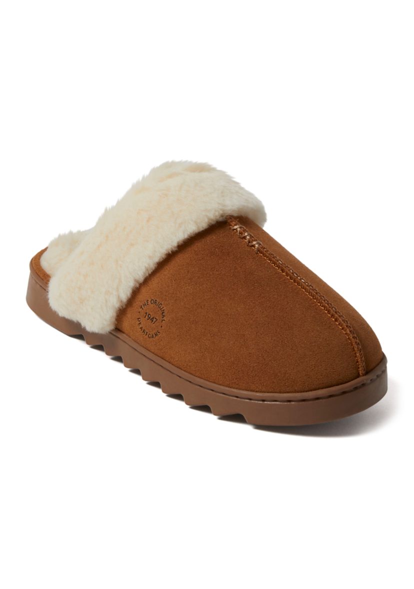Helene Genuine Leather Seuede Scuff Slippers