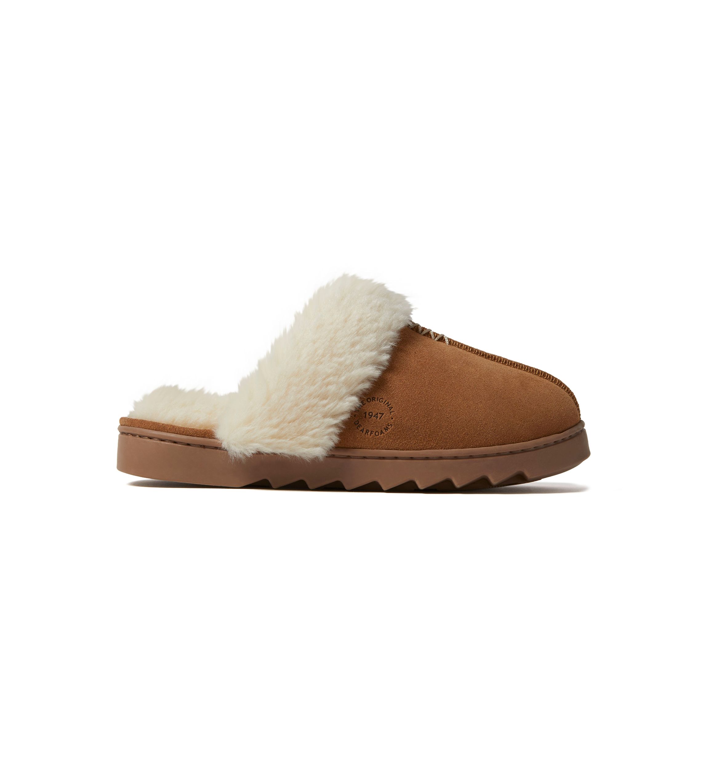 Helene Genuine Leather Seuede Scuff Slippers
