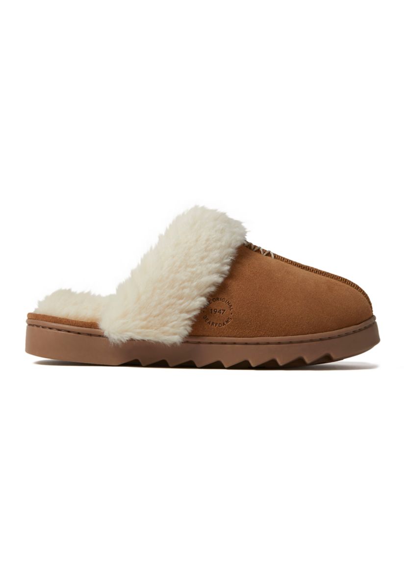 Helene Genuine Leather Seuede Scuff Slippers