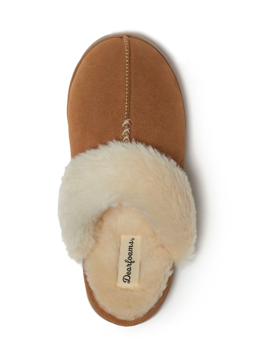 Helene Genuine Leather Seuede Scuff Slippers