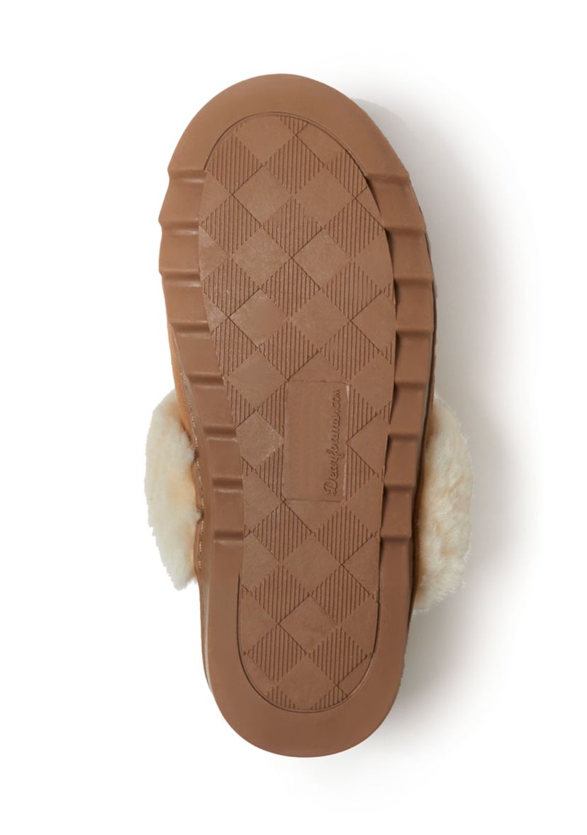 Helene Genuine Leather Seuede Scuff Slippers