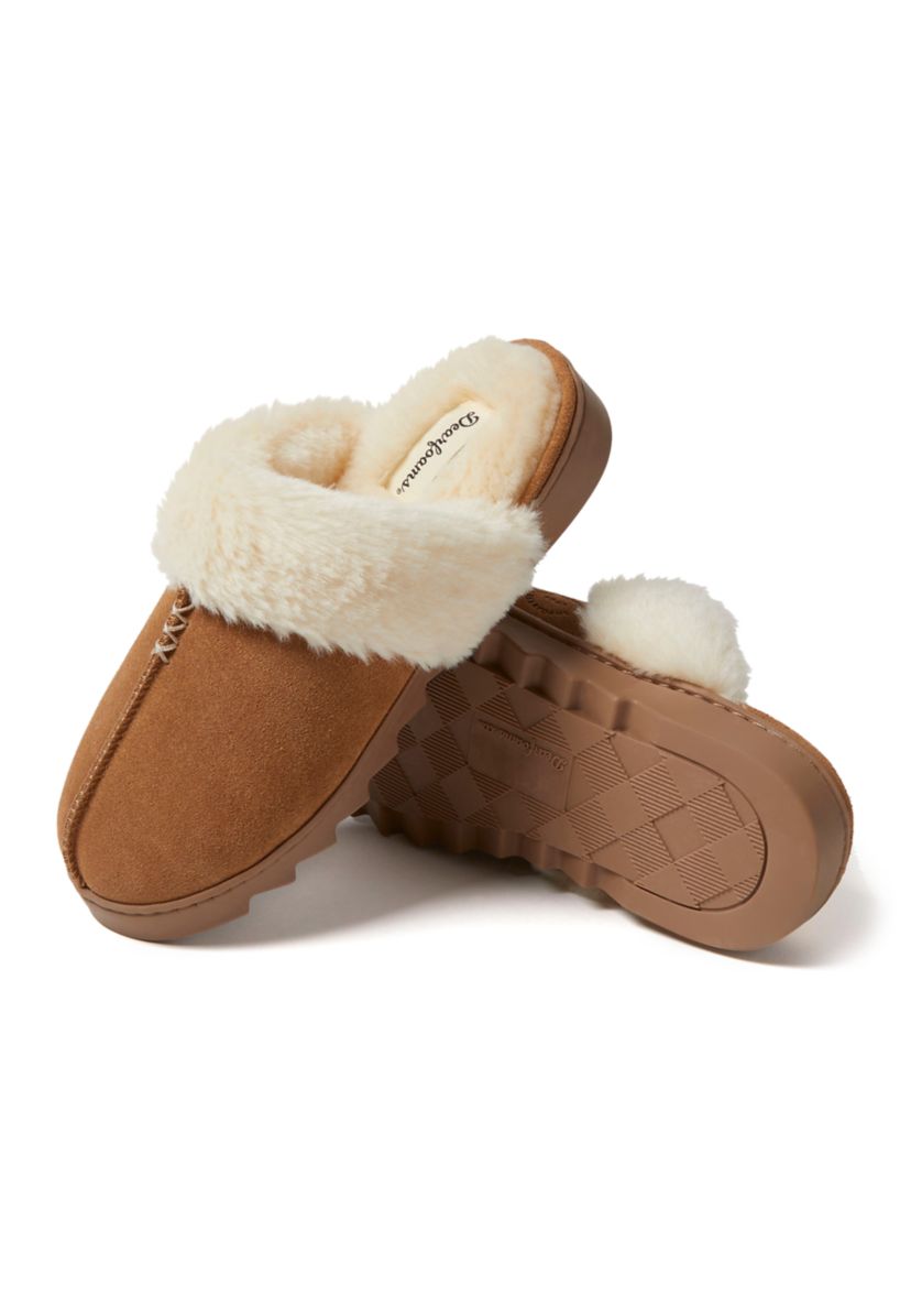 Helene Genuine Leather Seuede Scuff Slippers
