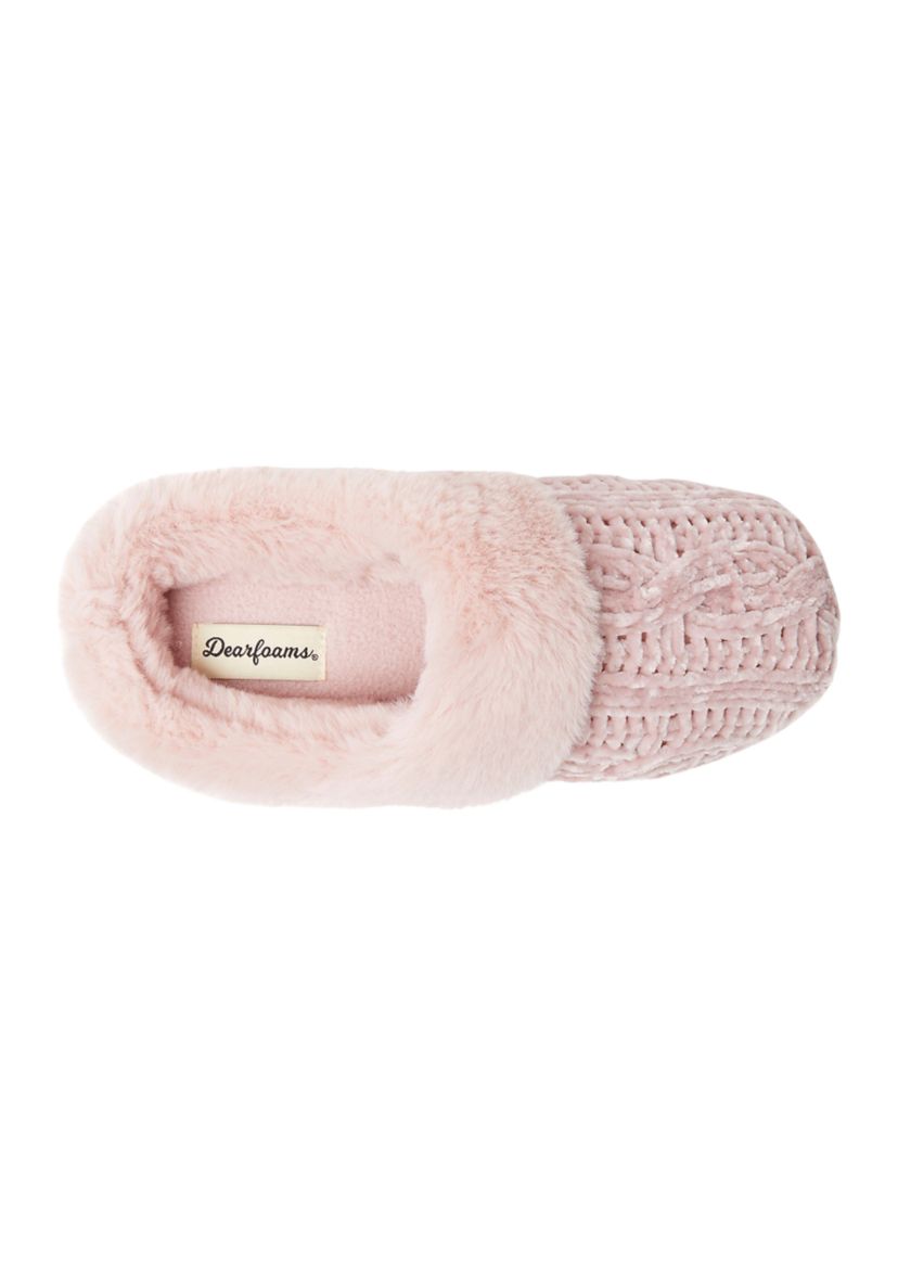 Claire Cable Knit Chenille Clogs