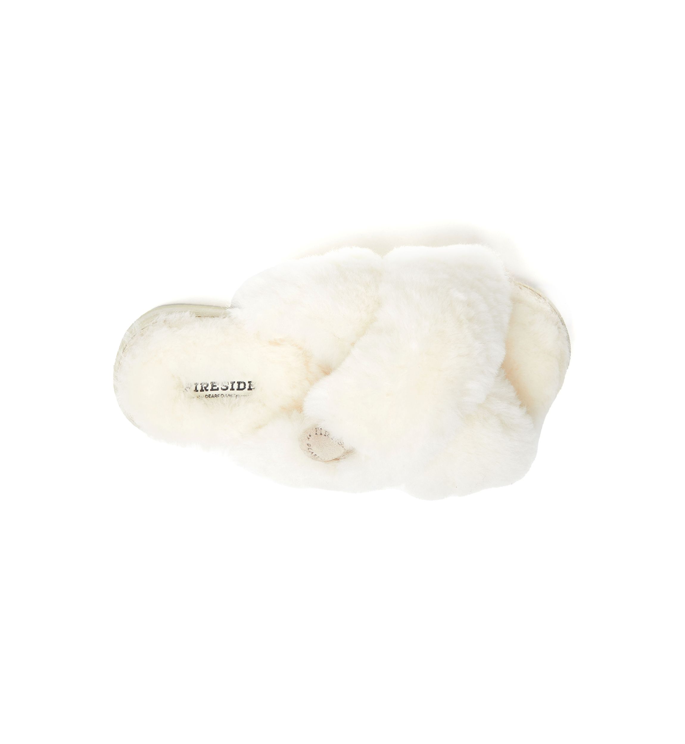 Womens Newcastle Genuine Shearling Cross Band Slide