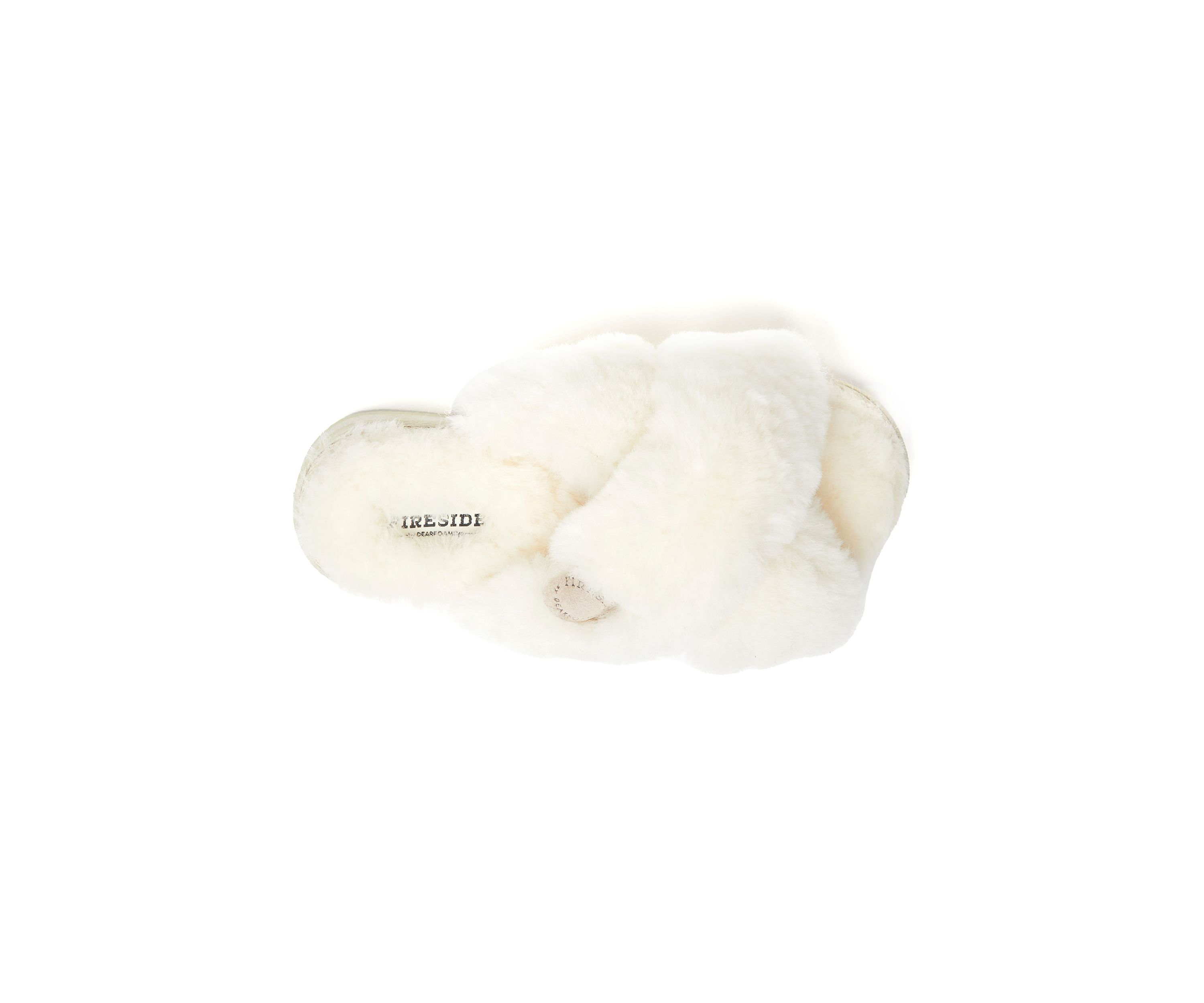 Womens Newcastle Genuine Shearling Cross Band Slide
