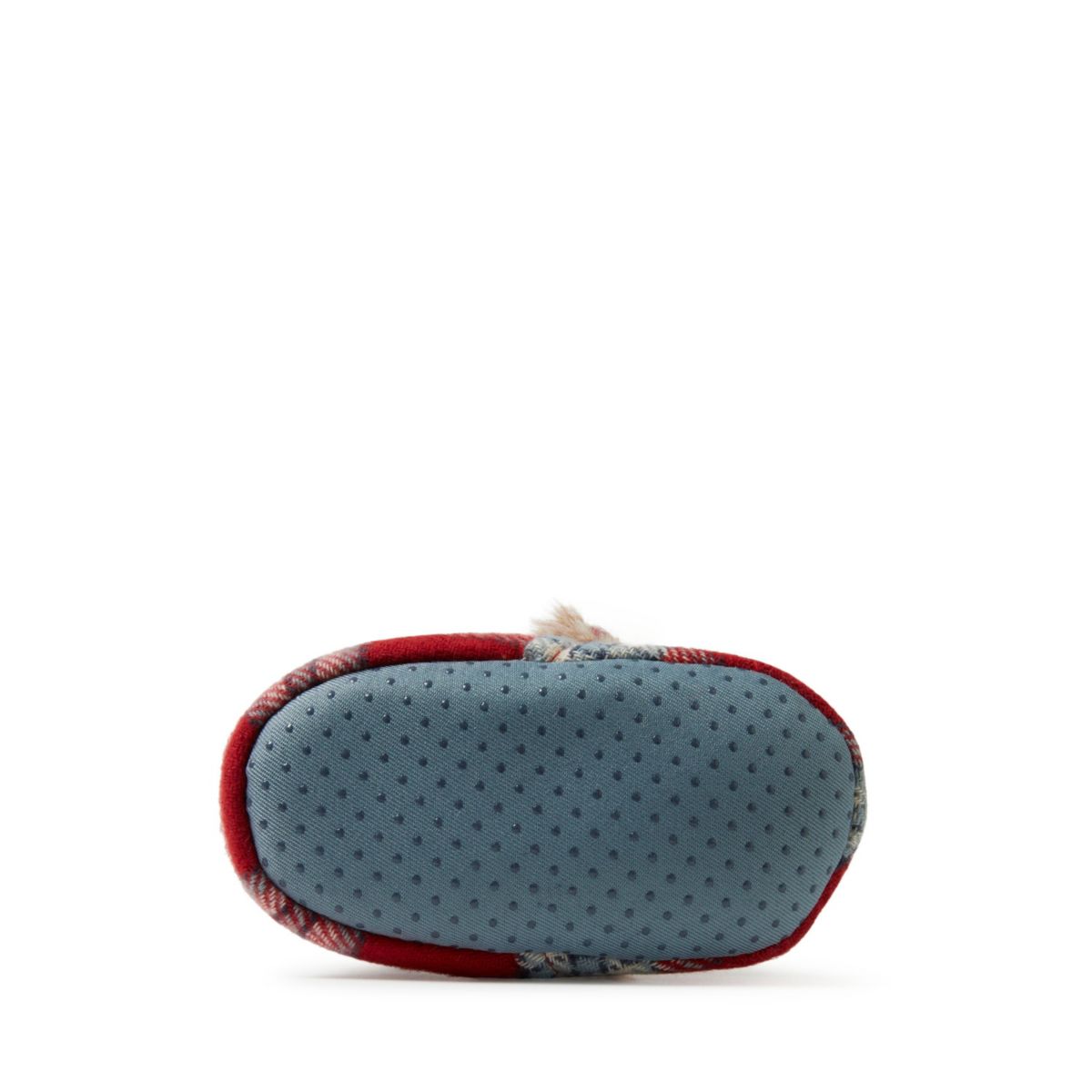 Kids Baby Bear Red Plaid Scuff