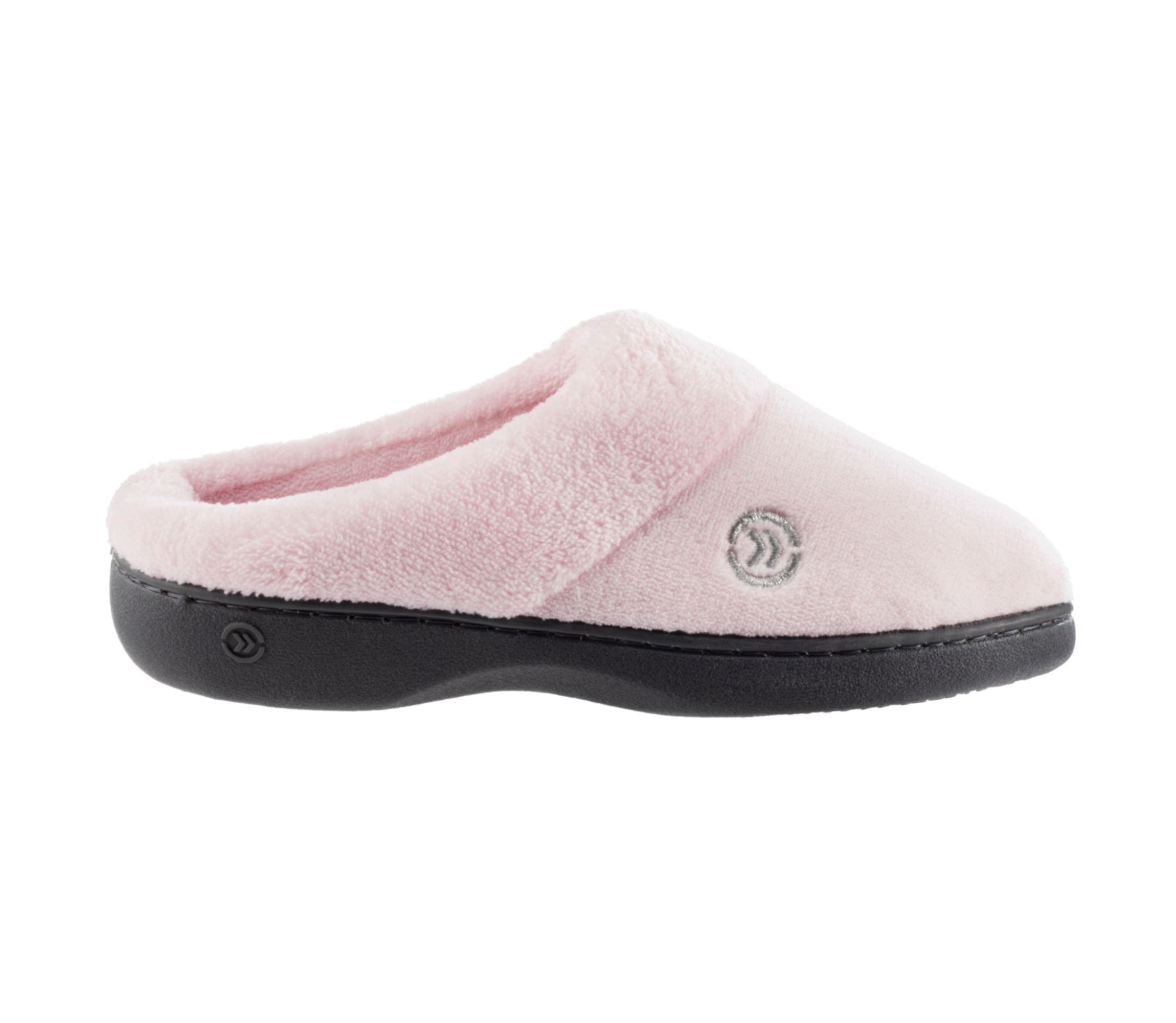 isotoner Women’s Microterry Sport Hoodback Slippers