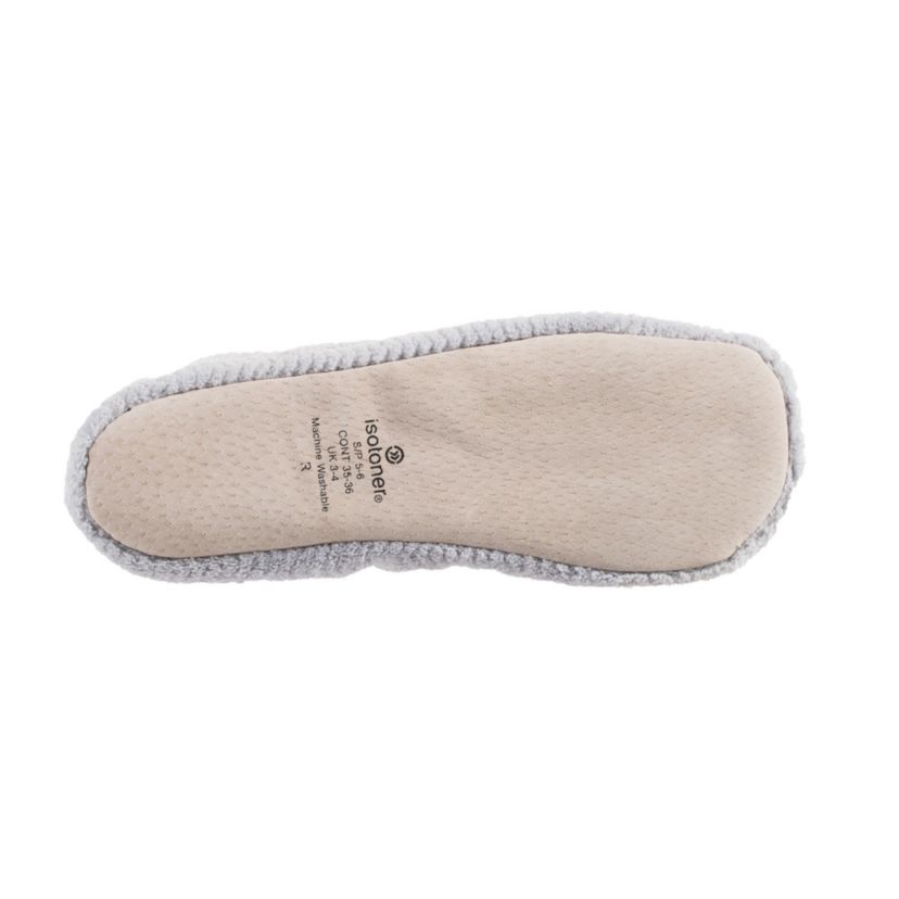 isotoner Womens Chervon Microterry ballerina with Suede Sole