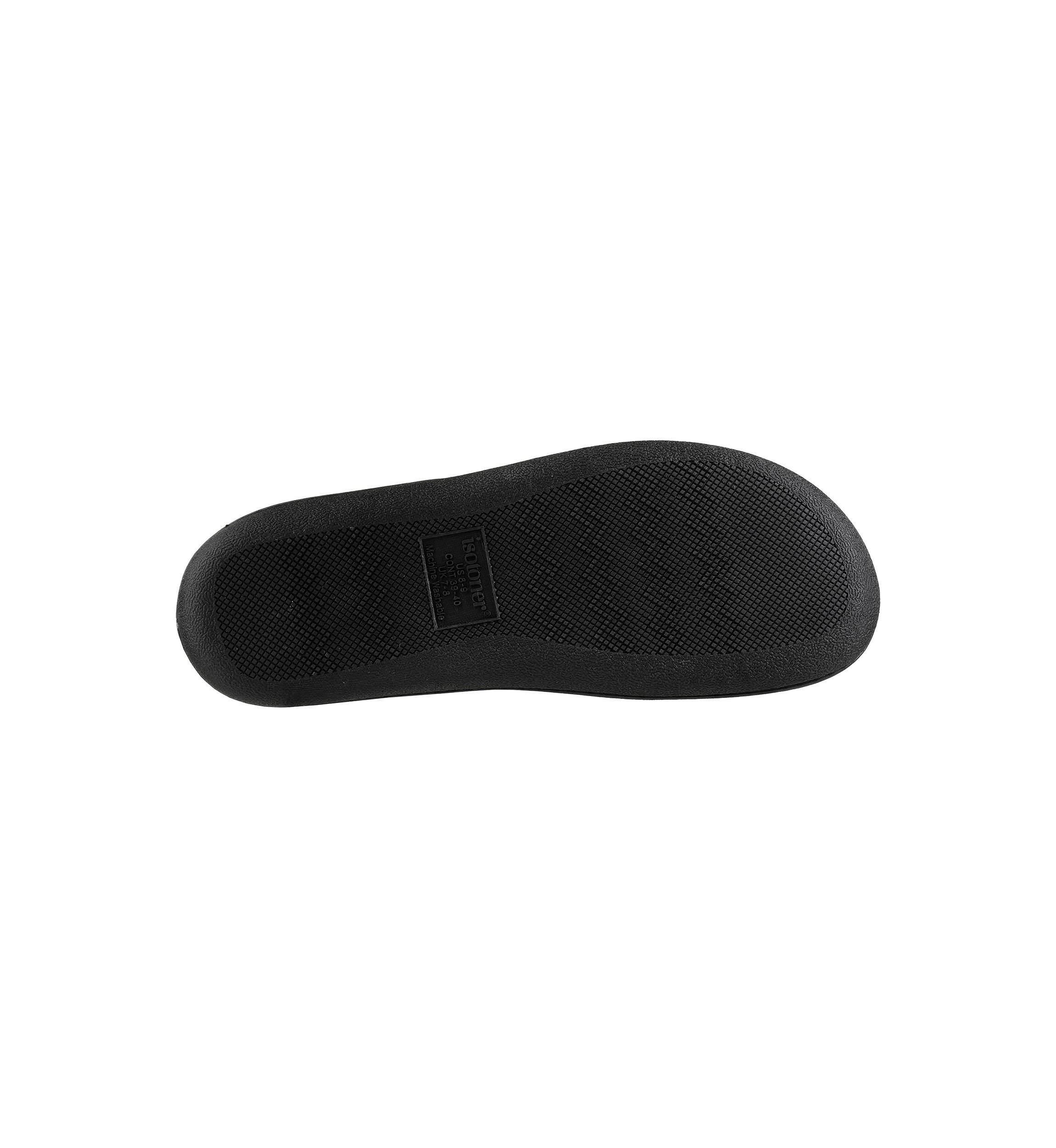 isotoner Mens Preston Heather Knit hoodback Slippers
