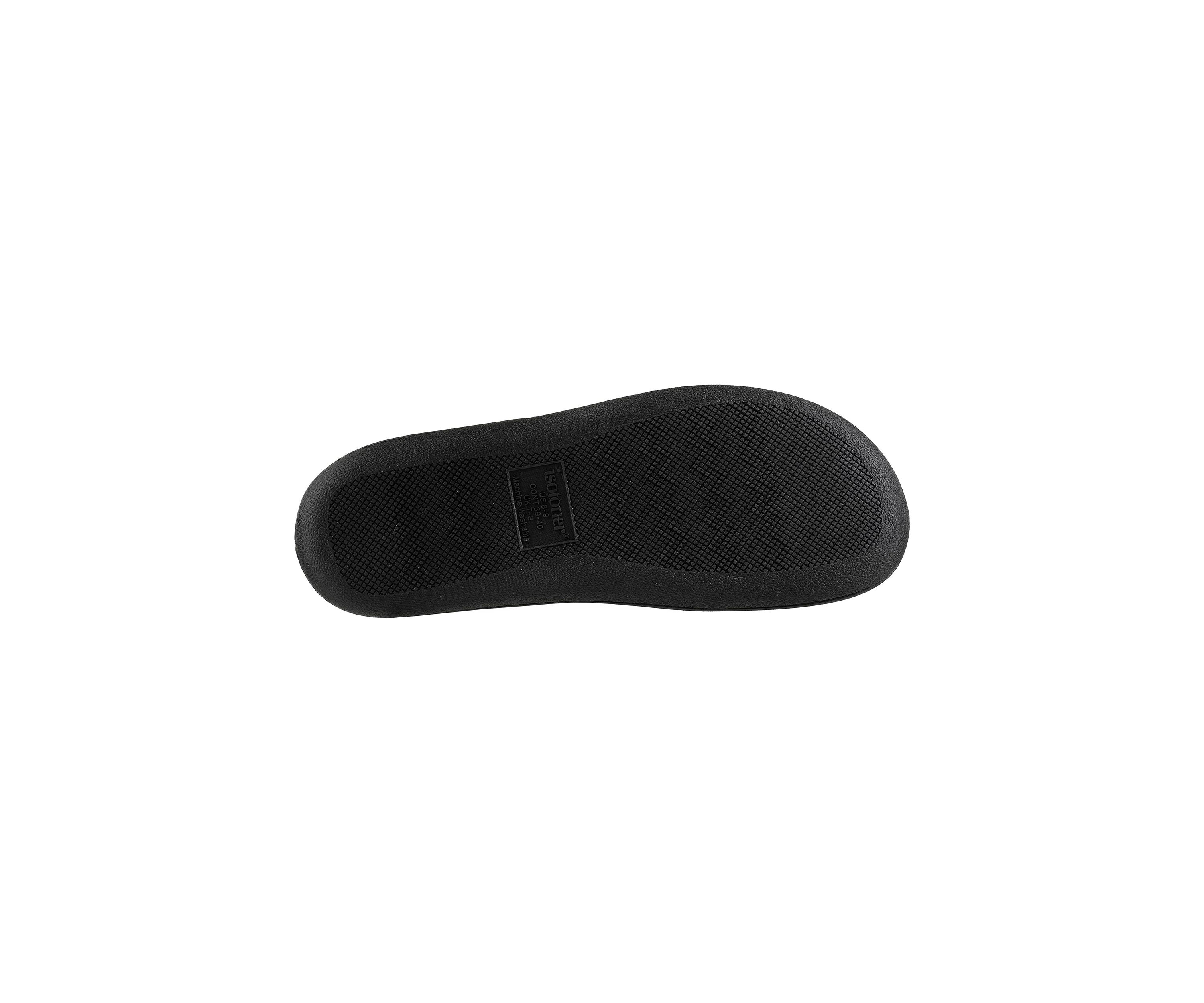 isotoner Mens Preston Heather Knit hoodback Slippers