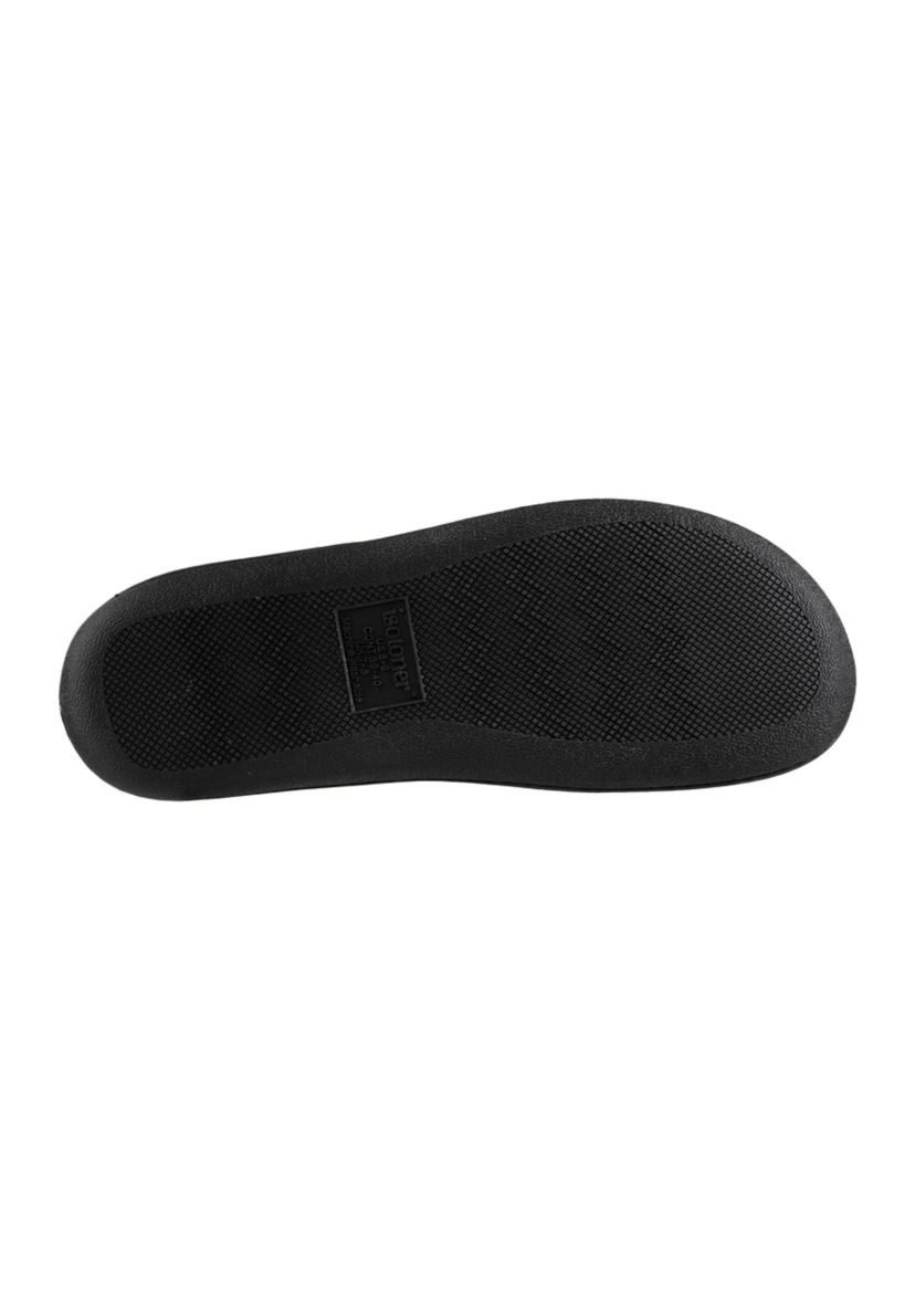 isotoner Mens Preston Heather Knit hoodback Slippers
