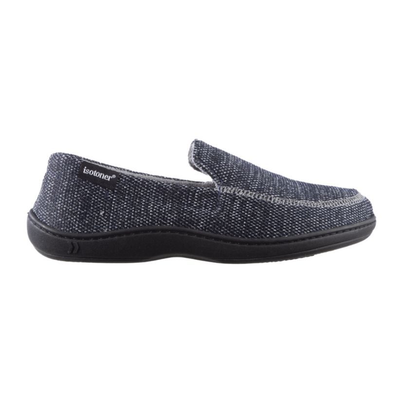 isotoner Mens Javier Mesh Closed Back Slippers