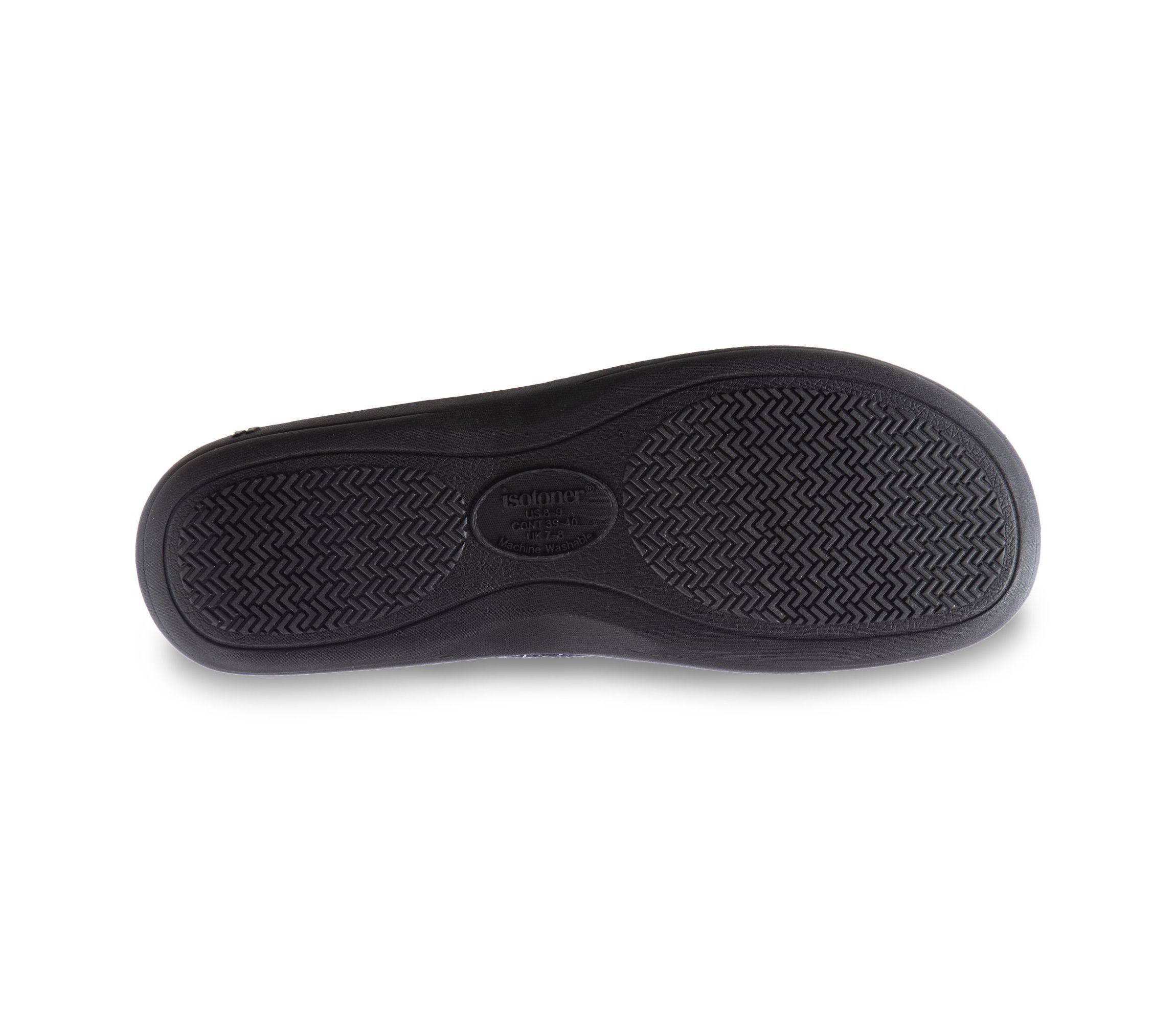 isotoner Mens Javier Mesh Closed Back Slippers