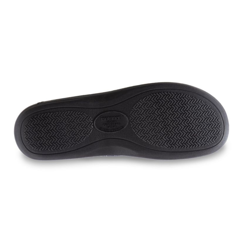 isotoner Mens Javier Mesh Closed Back Slippers