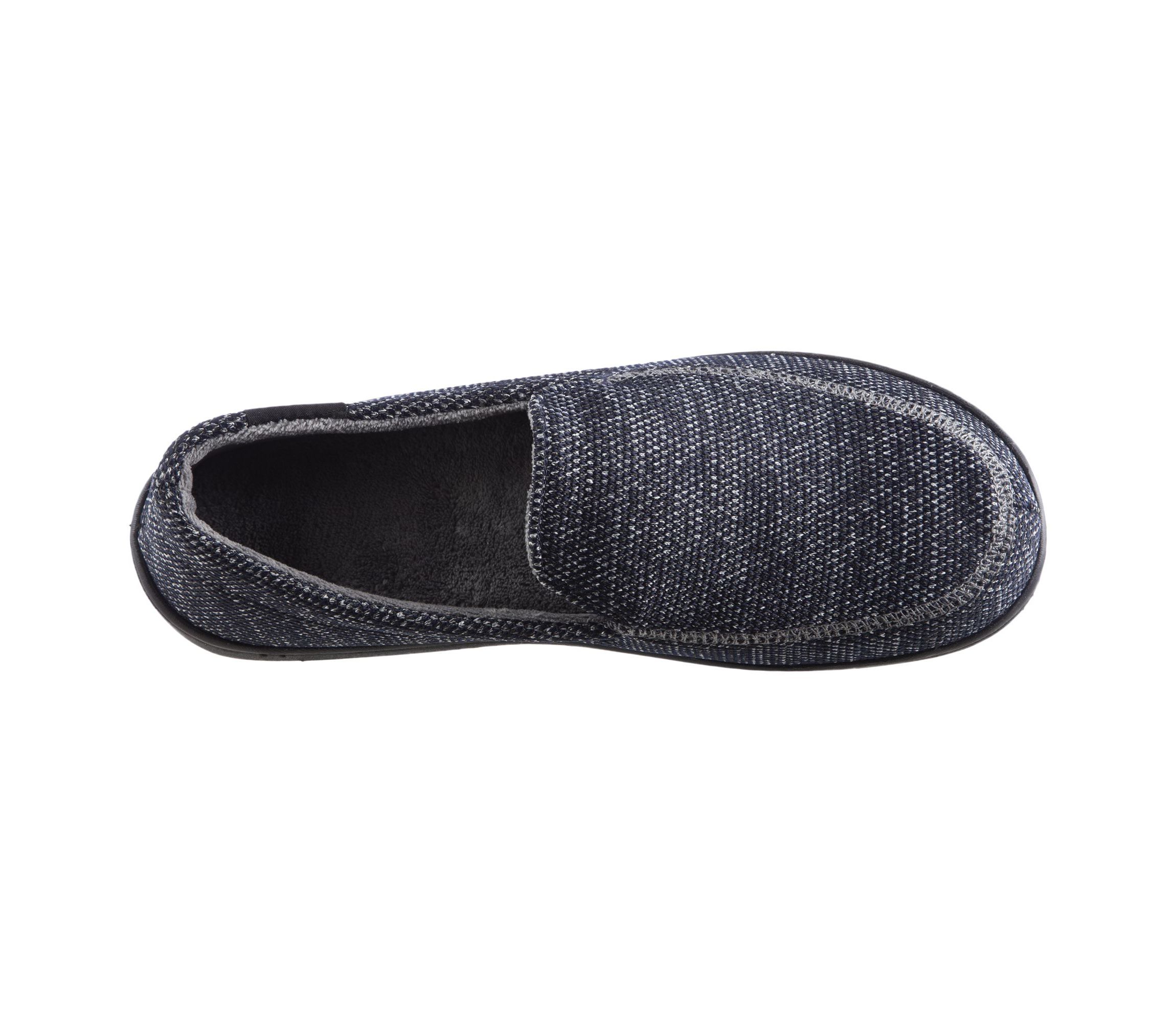 isotoner Mens Javier Mesh Closed Back Slippers