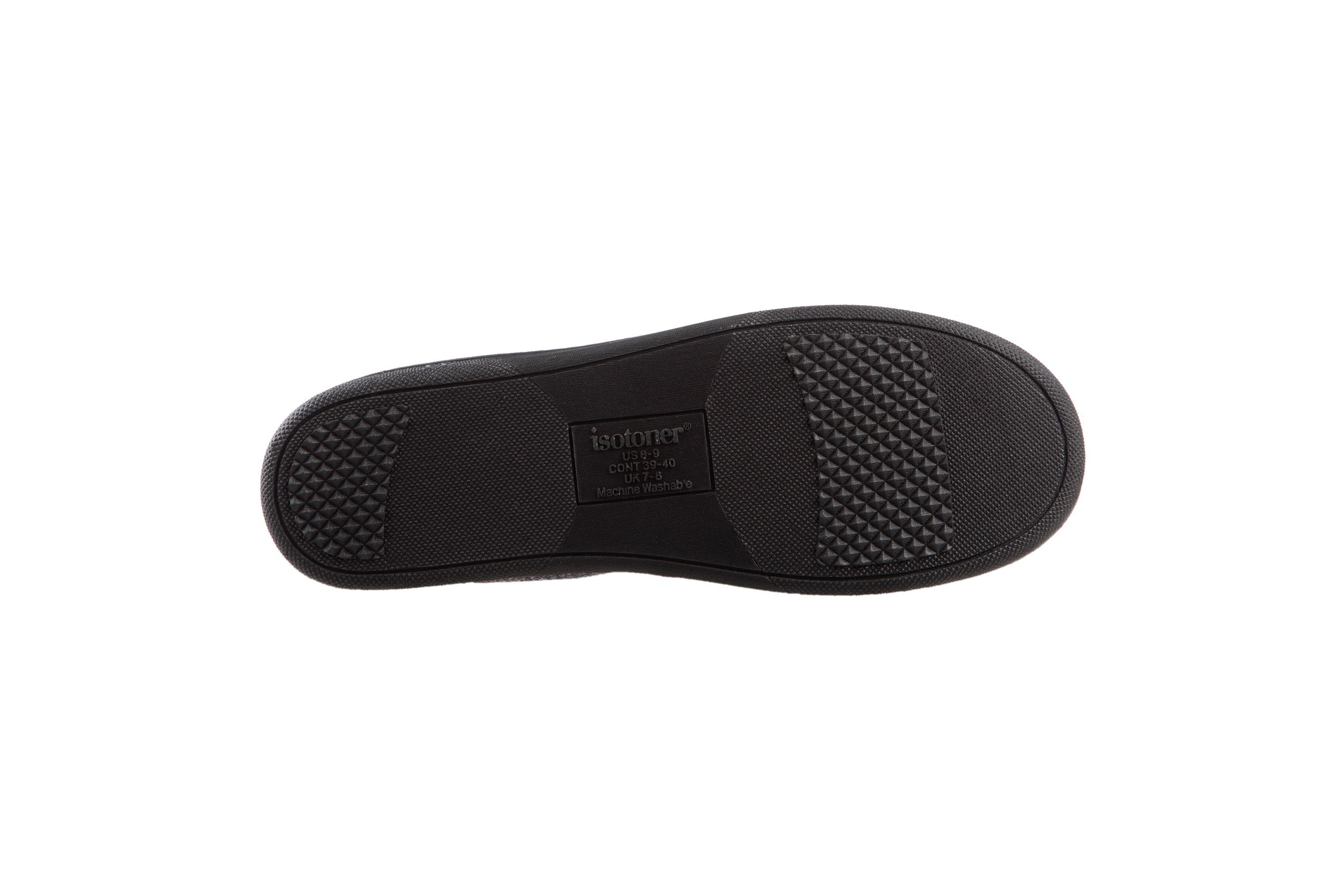 isotoner Mens Preston Heather Knit Moccasin Slippers