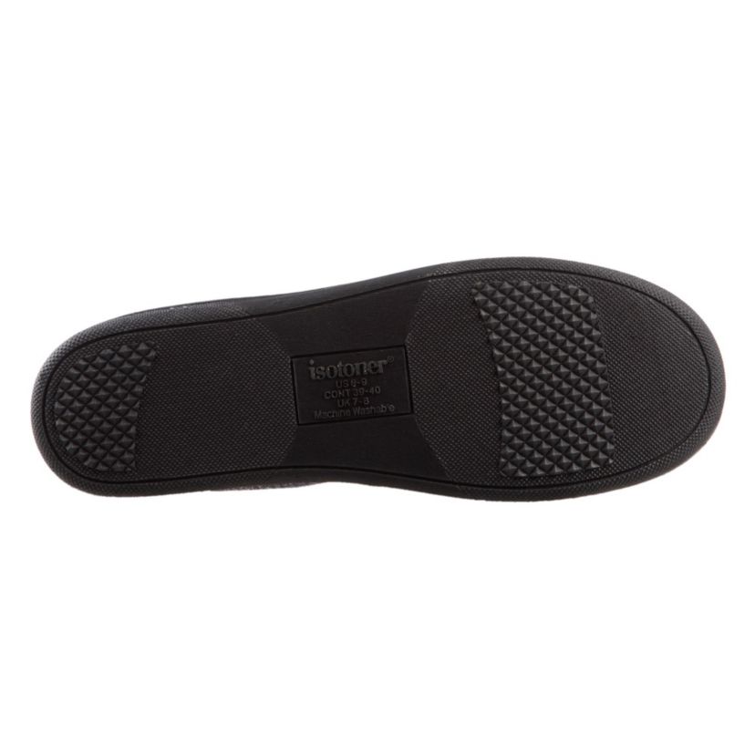 isotoner Mens Preston Heather Knit Moccasin Slippers