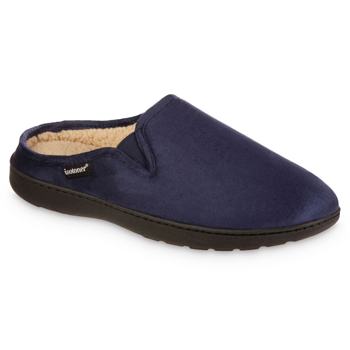 isotoner Mens Advanced Memory Foam Microsuede Vincent Hoodback ECO Comfort Slippers