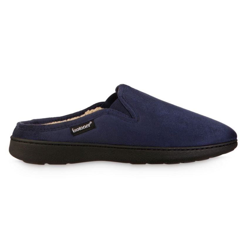 isotoner Mens Advanced Memory Foam Microsuede Vincent Hoodback ECO Comfort Slippers
